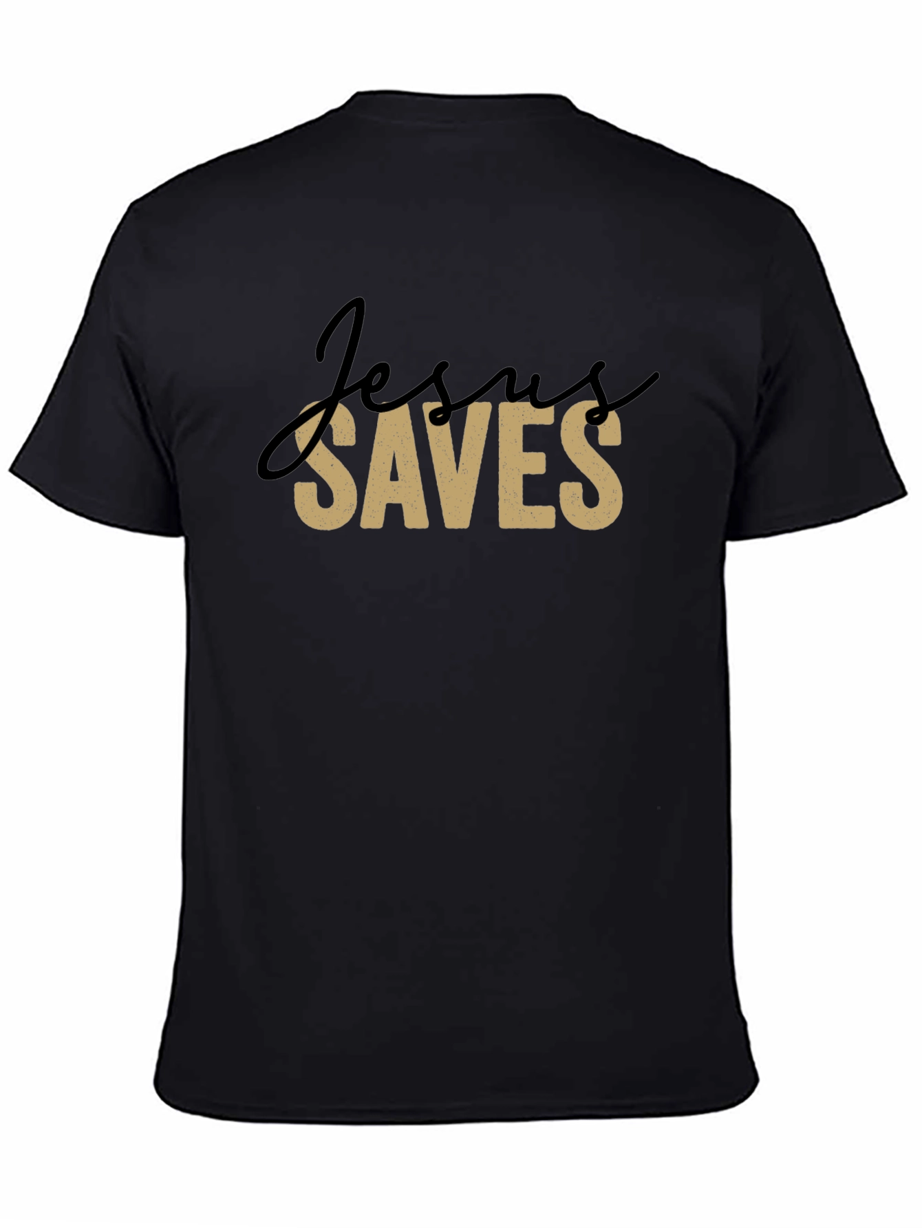 Jesus Saves Graphic T-Shirt - Black