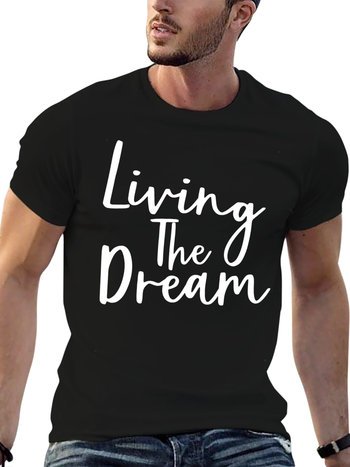 Living the Dream Black Graphic Tee