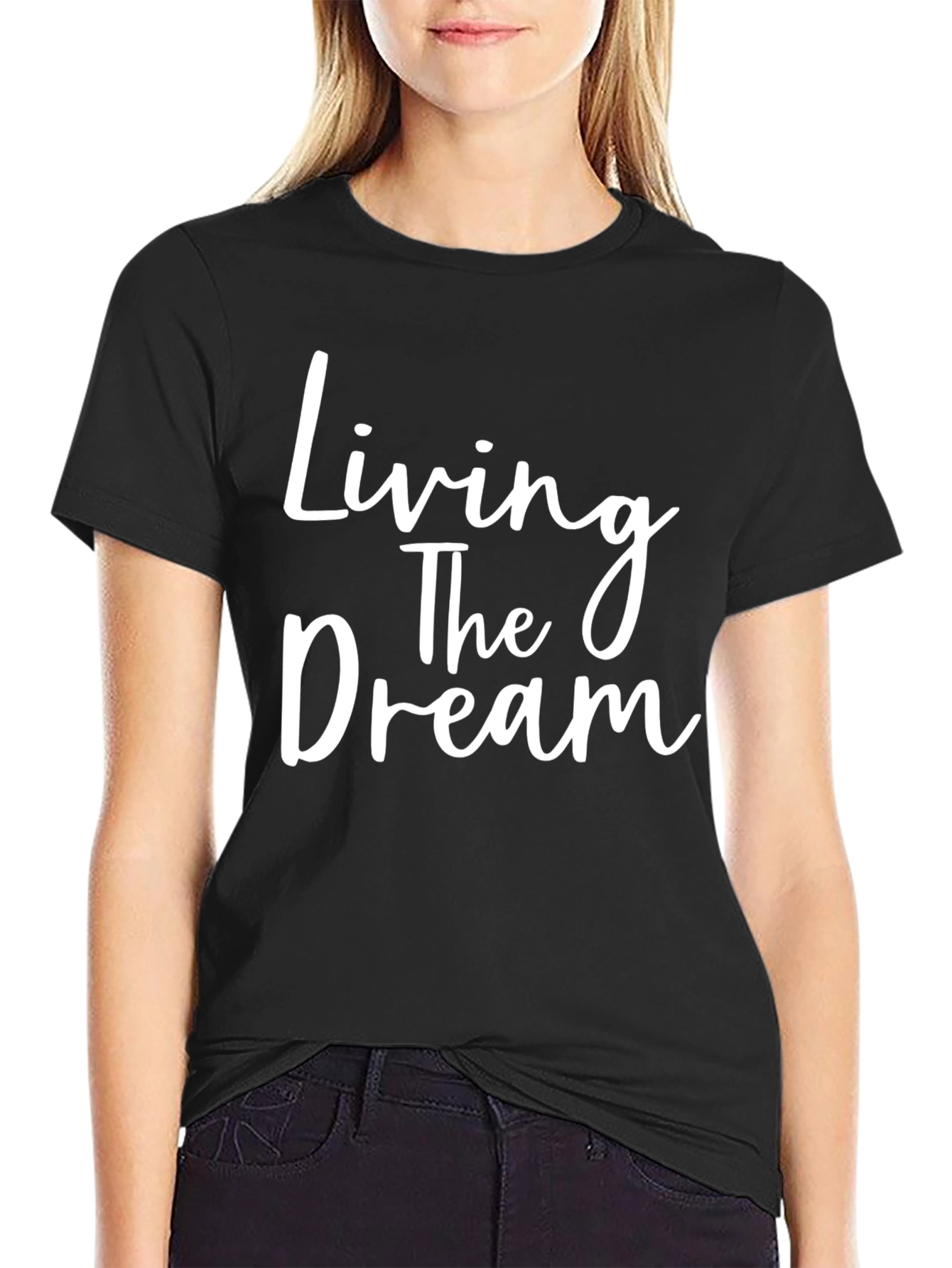 Living the Dream Black Graphic Tee
