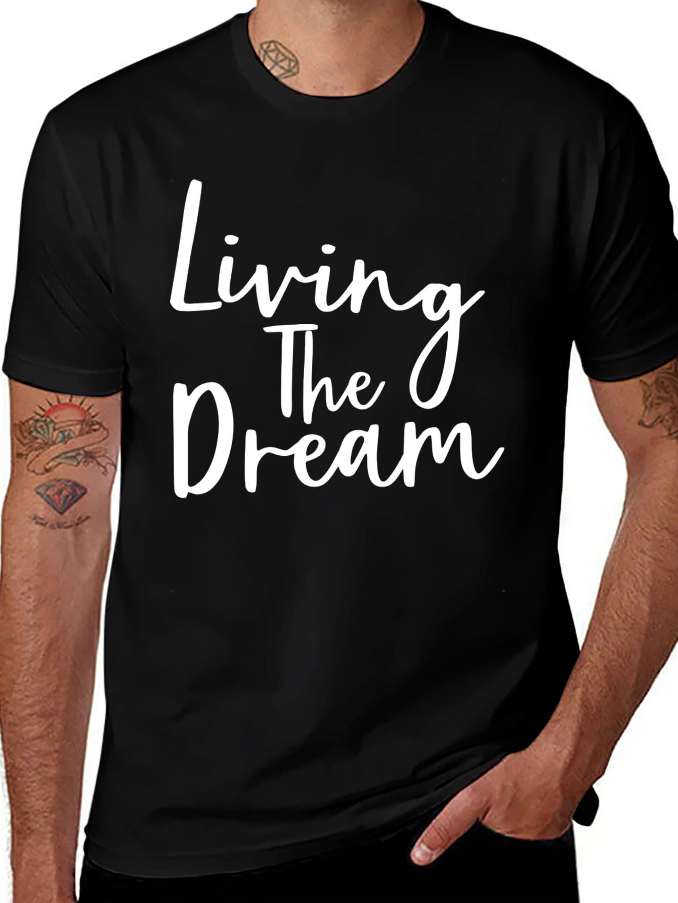 Living the Dream Black Graphic Tee