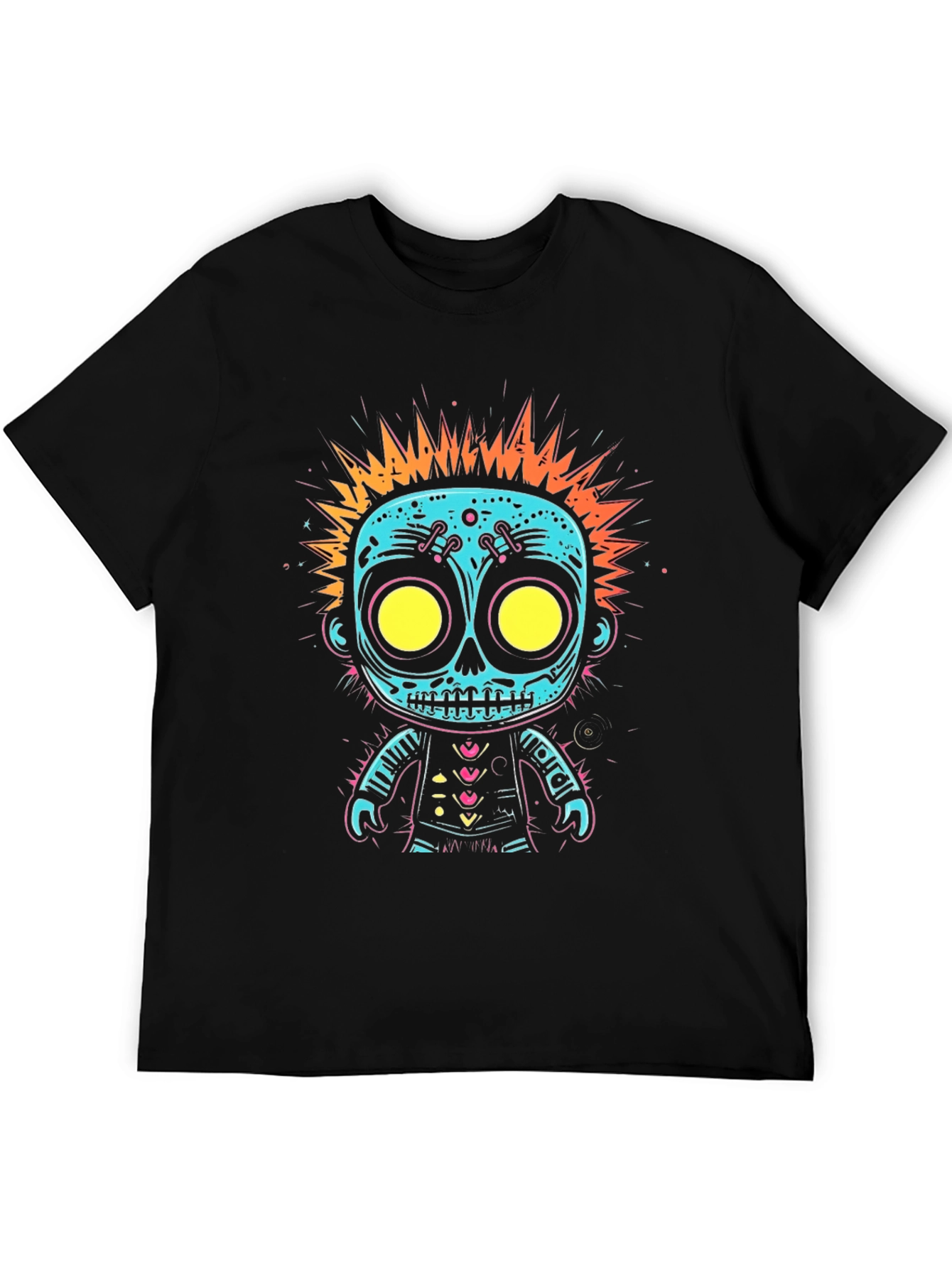 Cool Cartoon Skull Graphic Tee - Edgy Style