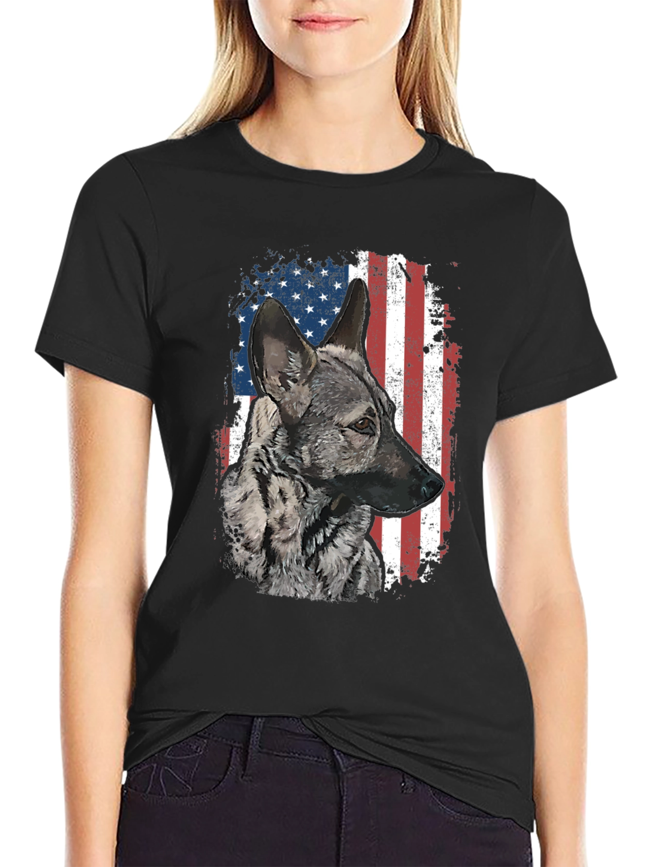 Patriotic German Shepherd Graphic Tee