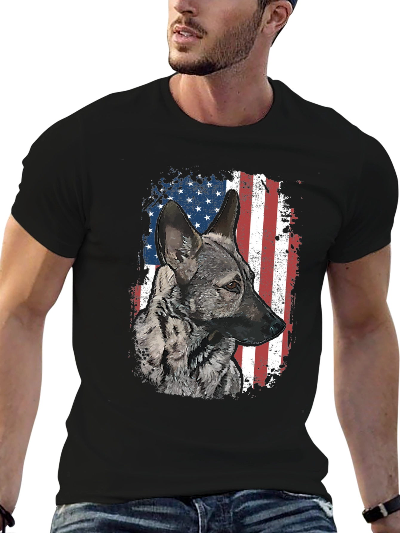 Patriotic German Shepherd Graphic Tee