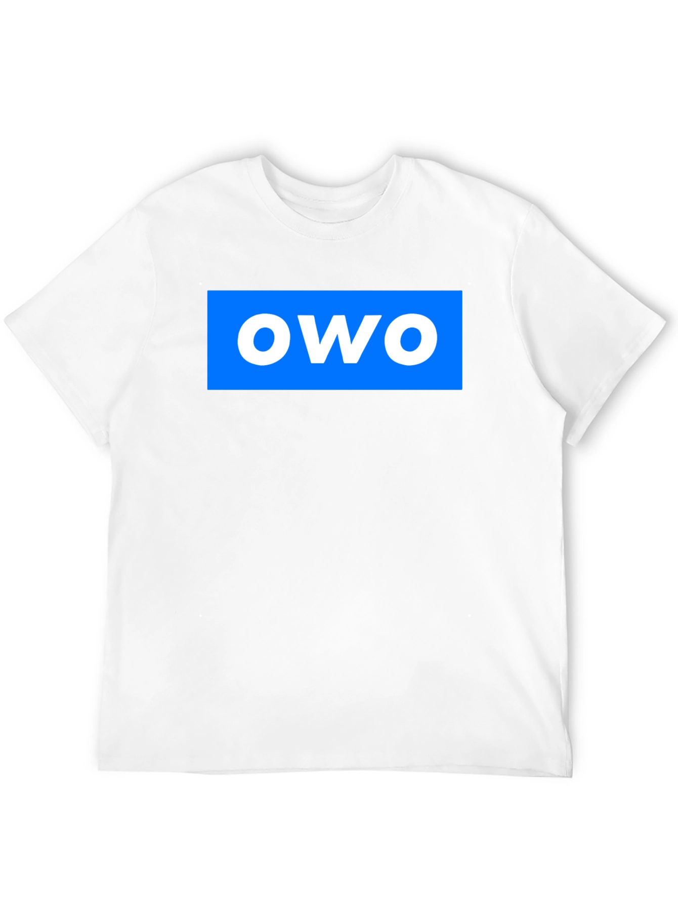 OWO Graphic T-Shirt - Blue on Black