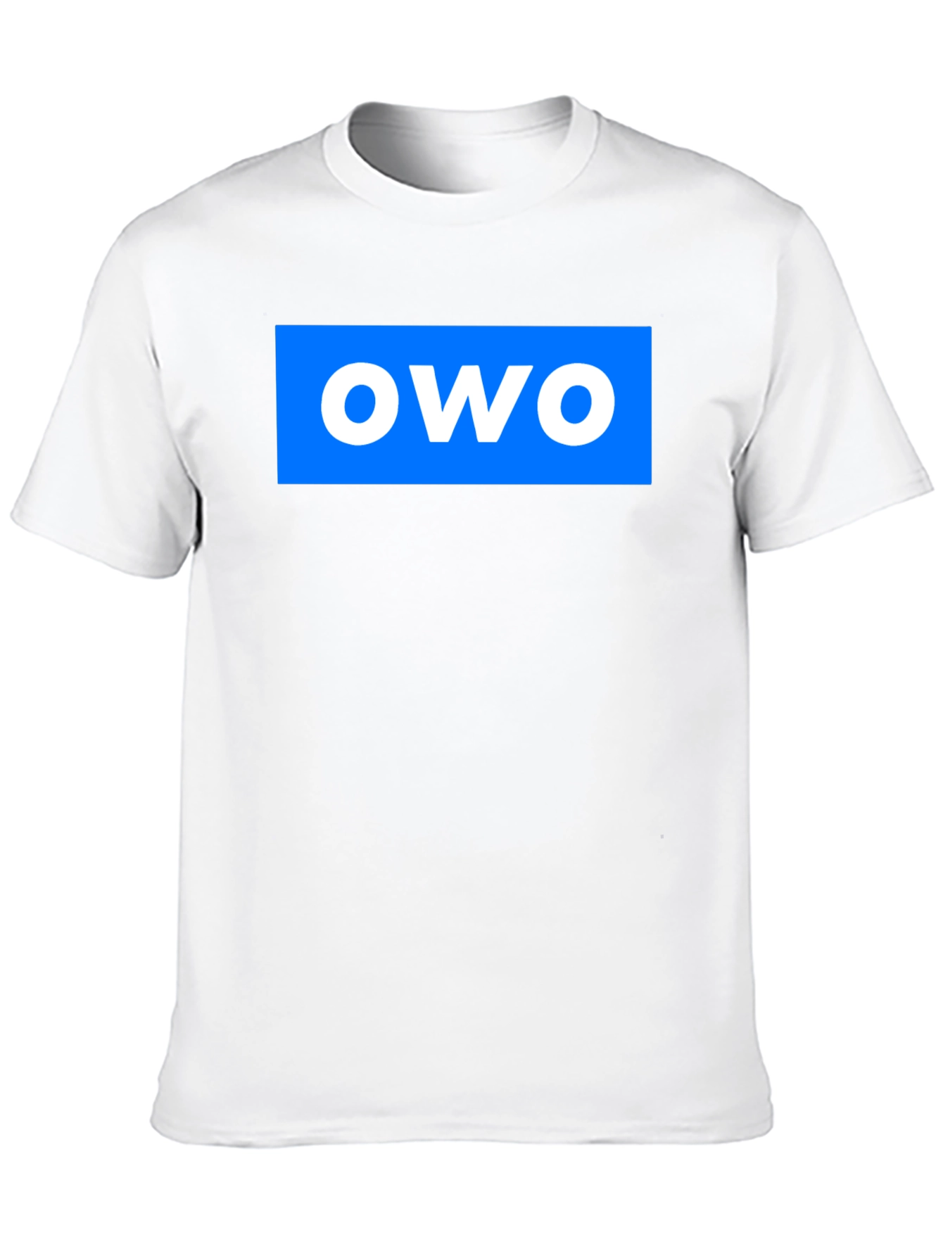 OWO Graphic T-Shirt - Blue on Black
