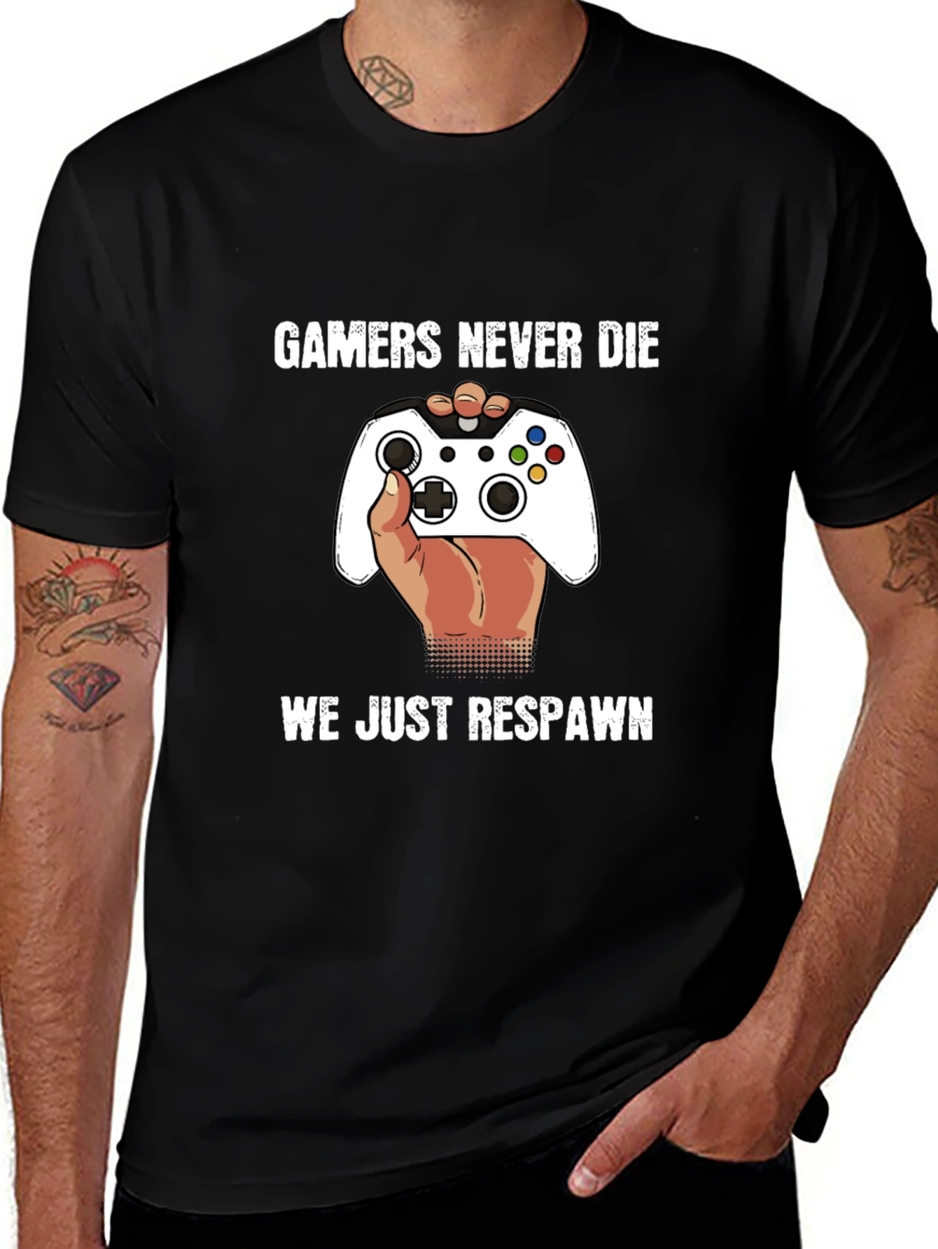 Gamers Never Die - Funny Gaming T-Shirt