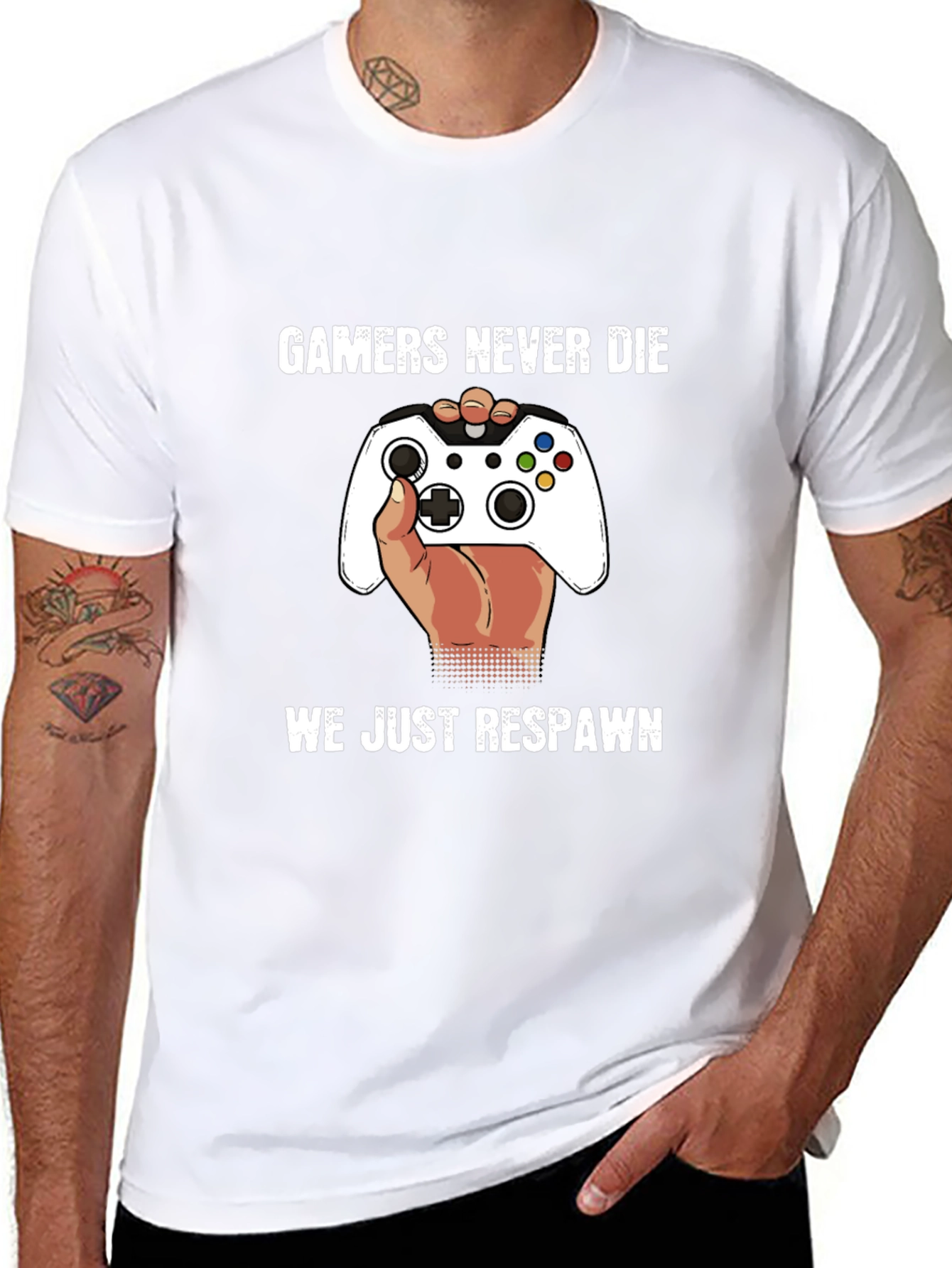 Gamers Never Die - Funny Gaming T-Shirt