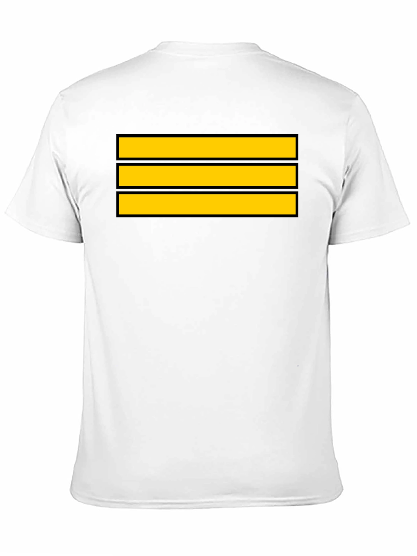 Captain Stripes Black Tee - Bold Yellow Lines
