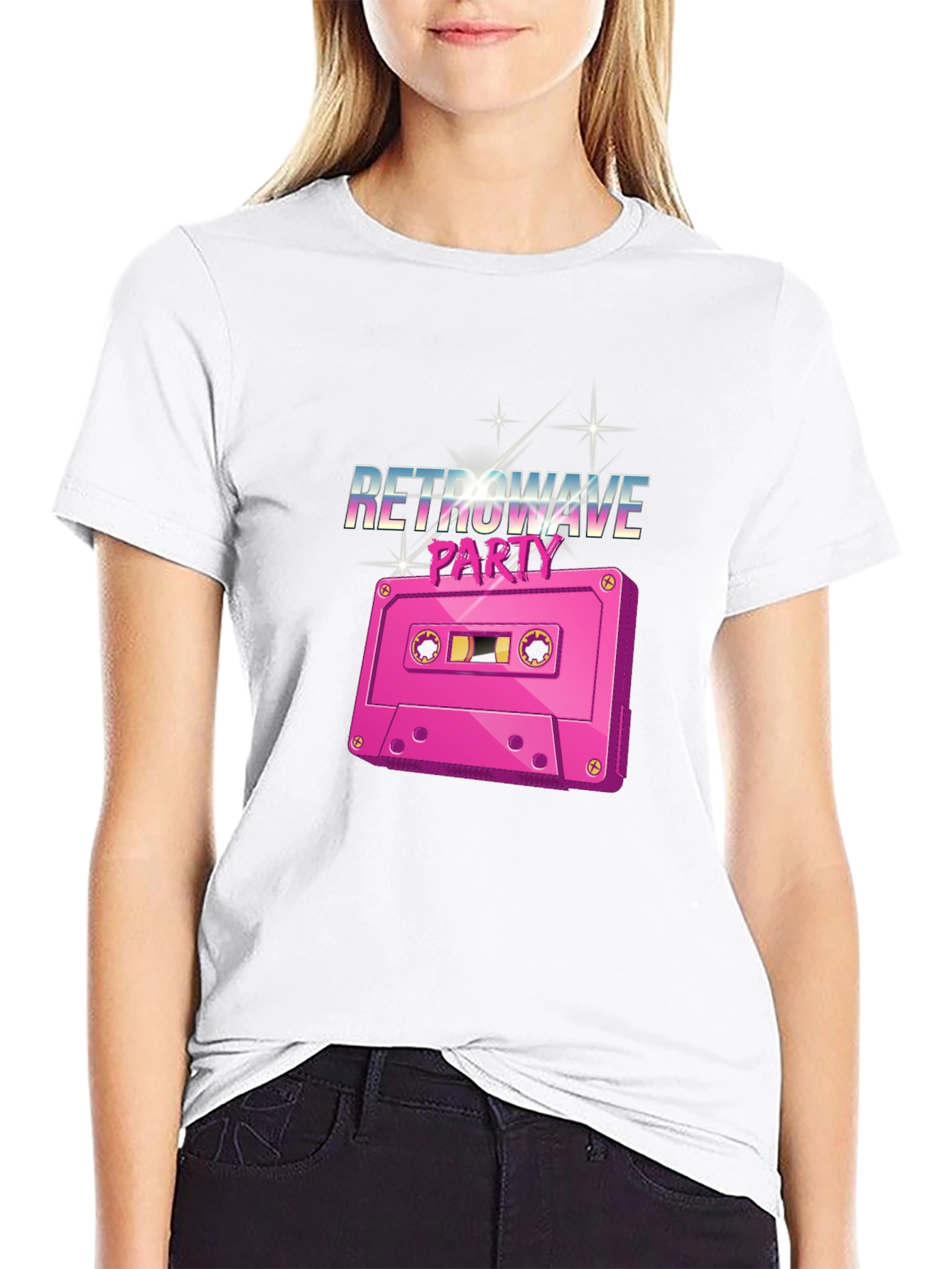Retrowave Party Cassette Tape Graphic T-Shirt