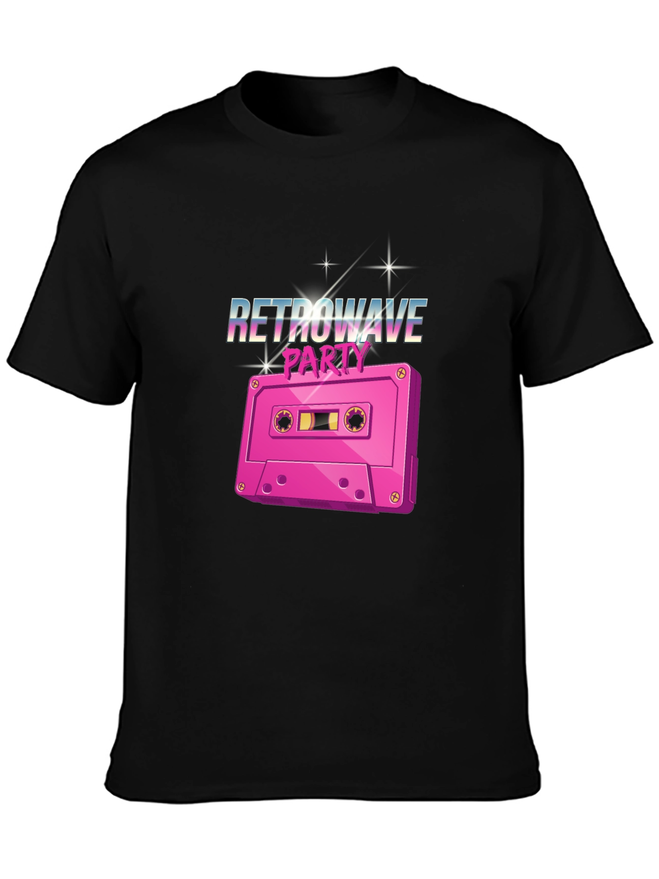 Retrowave Party Cassette Tape Graphic T-Shirt