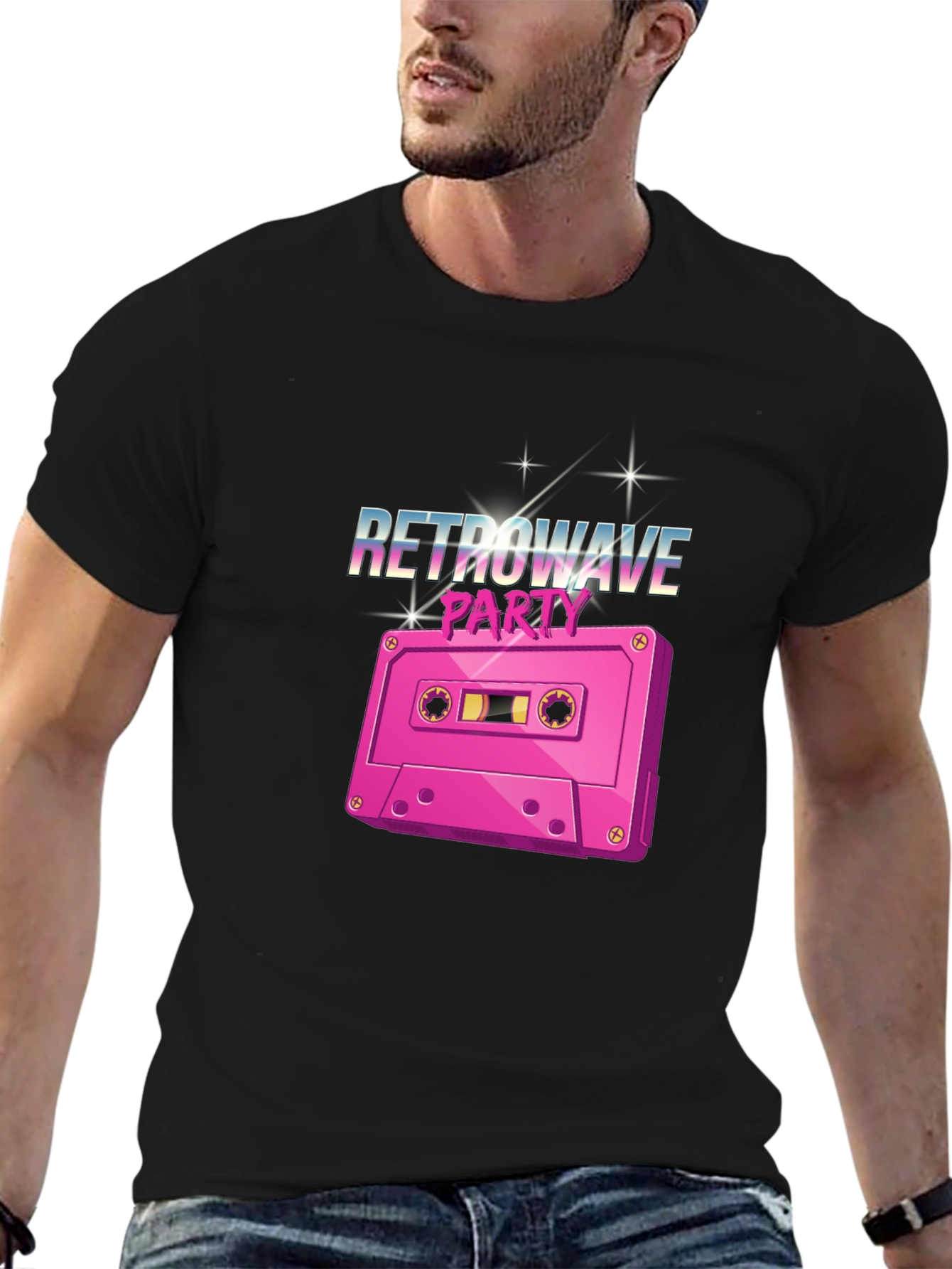 Retrowave Party Cassette Tape Graphic T-Shirt