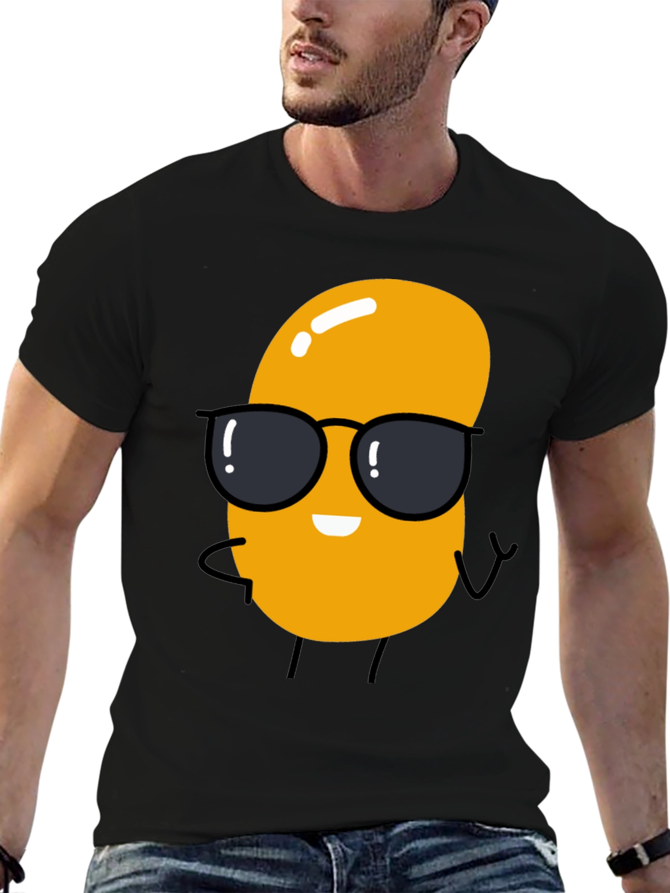 Cool Bean Graphic T-Shirt - Black Cotton Tee