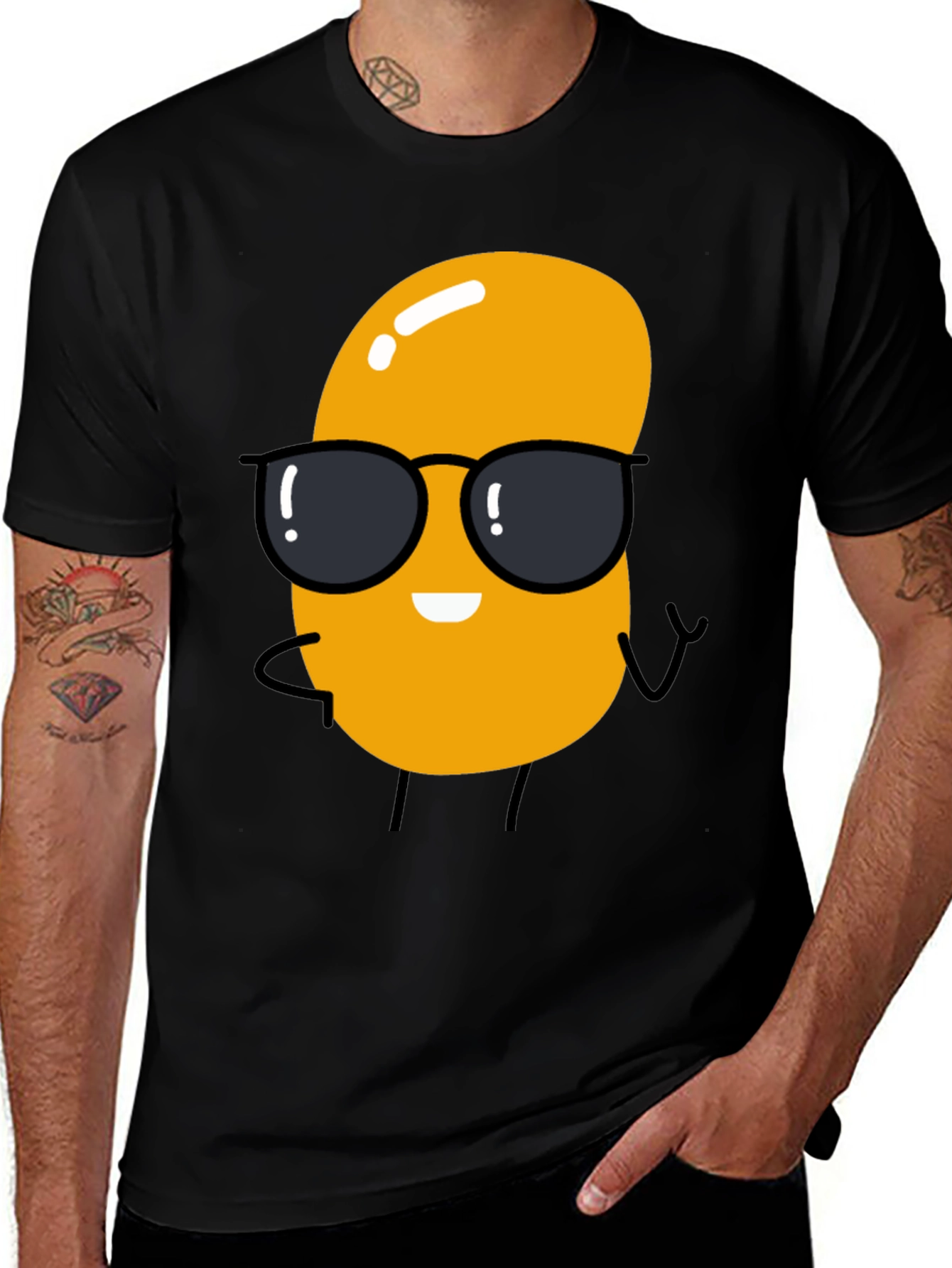 Cool Bean Graphic T-Shirt - Black Cotton Tee