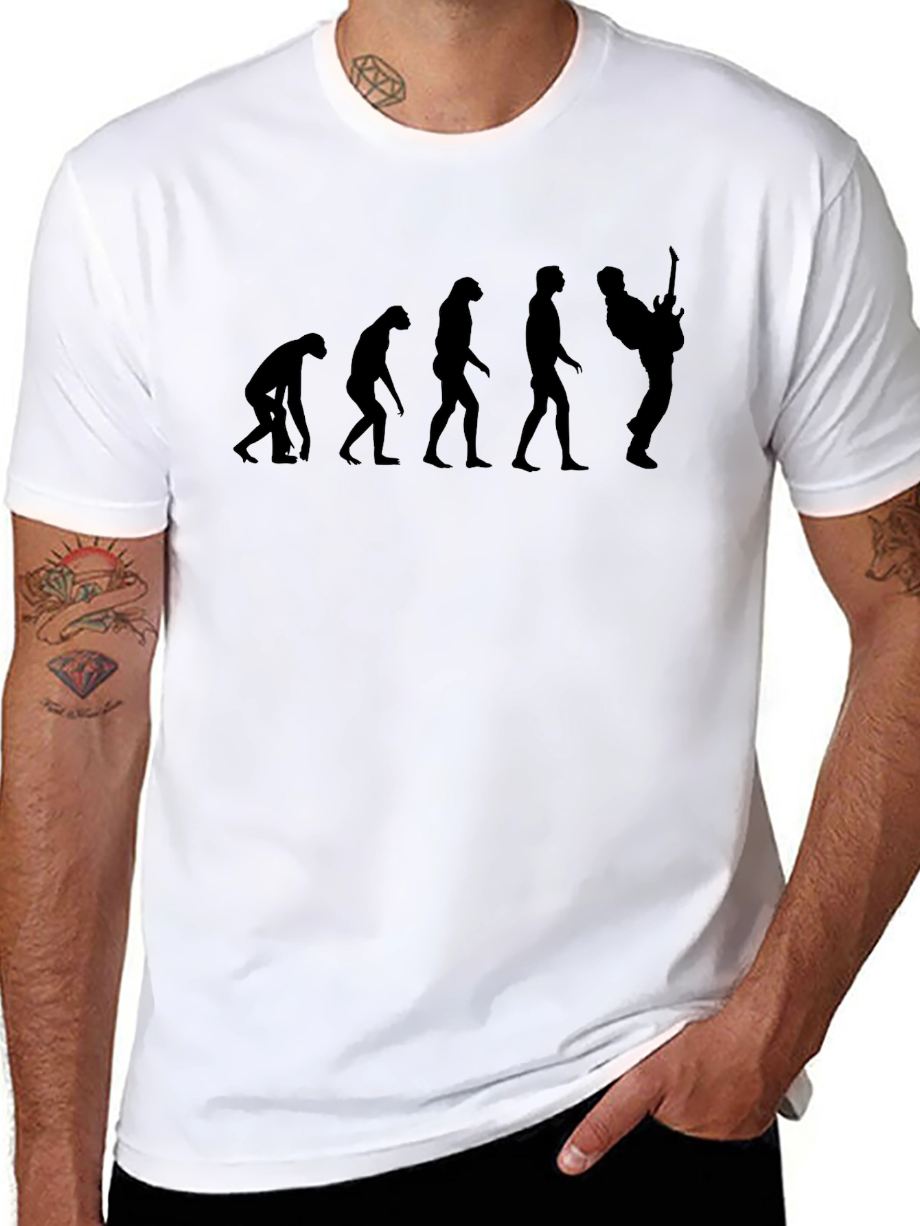 Evolution of Rocker Black T-Shirt
