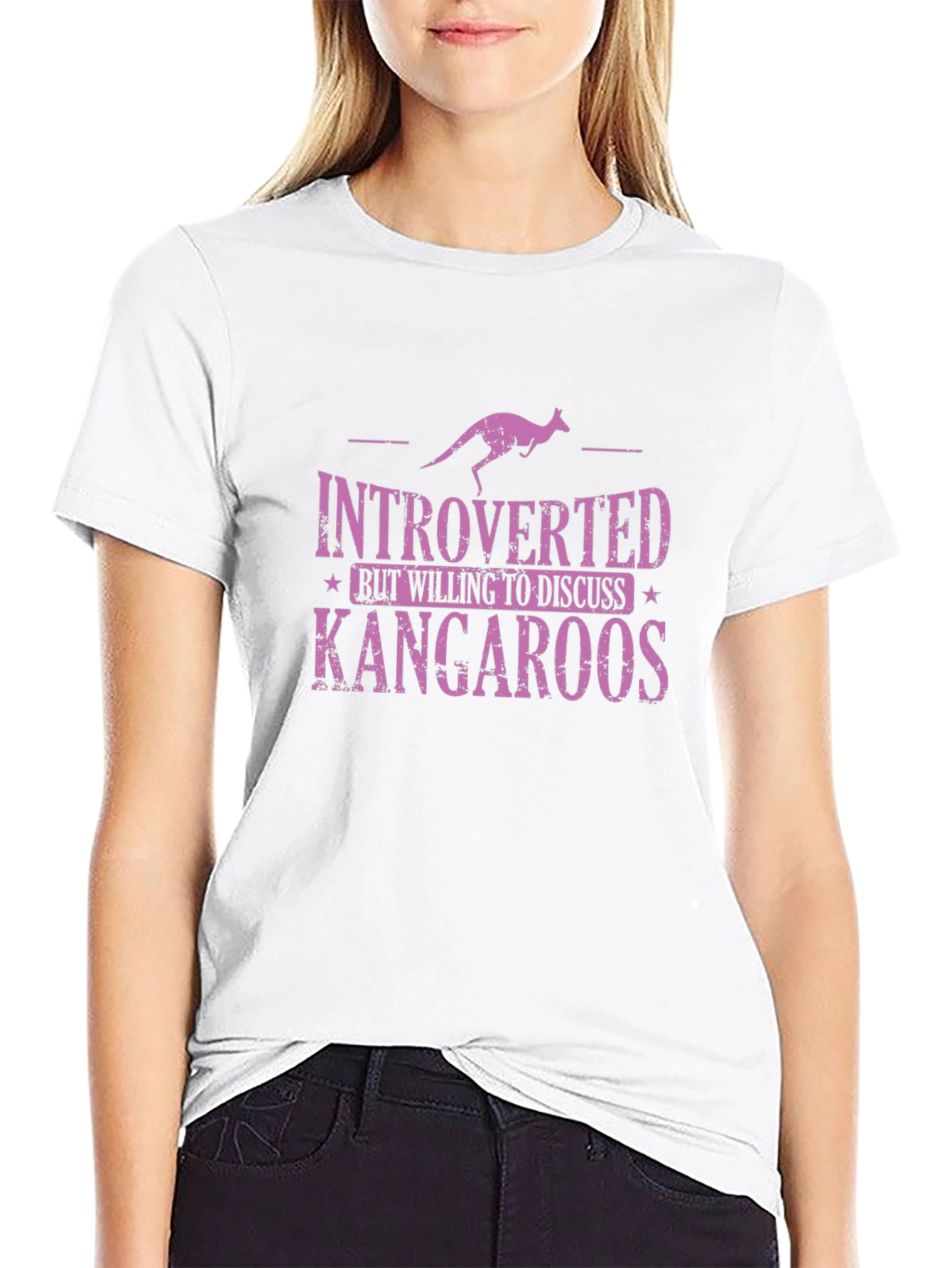 Introverted Kangaroo Graphic T-Shirt