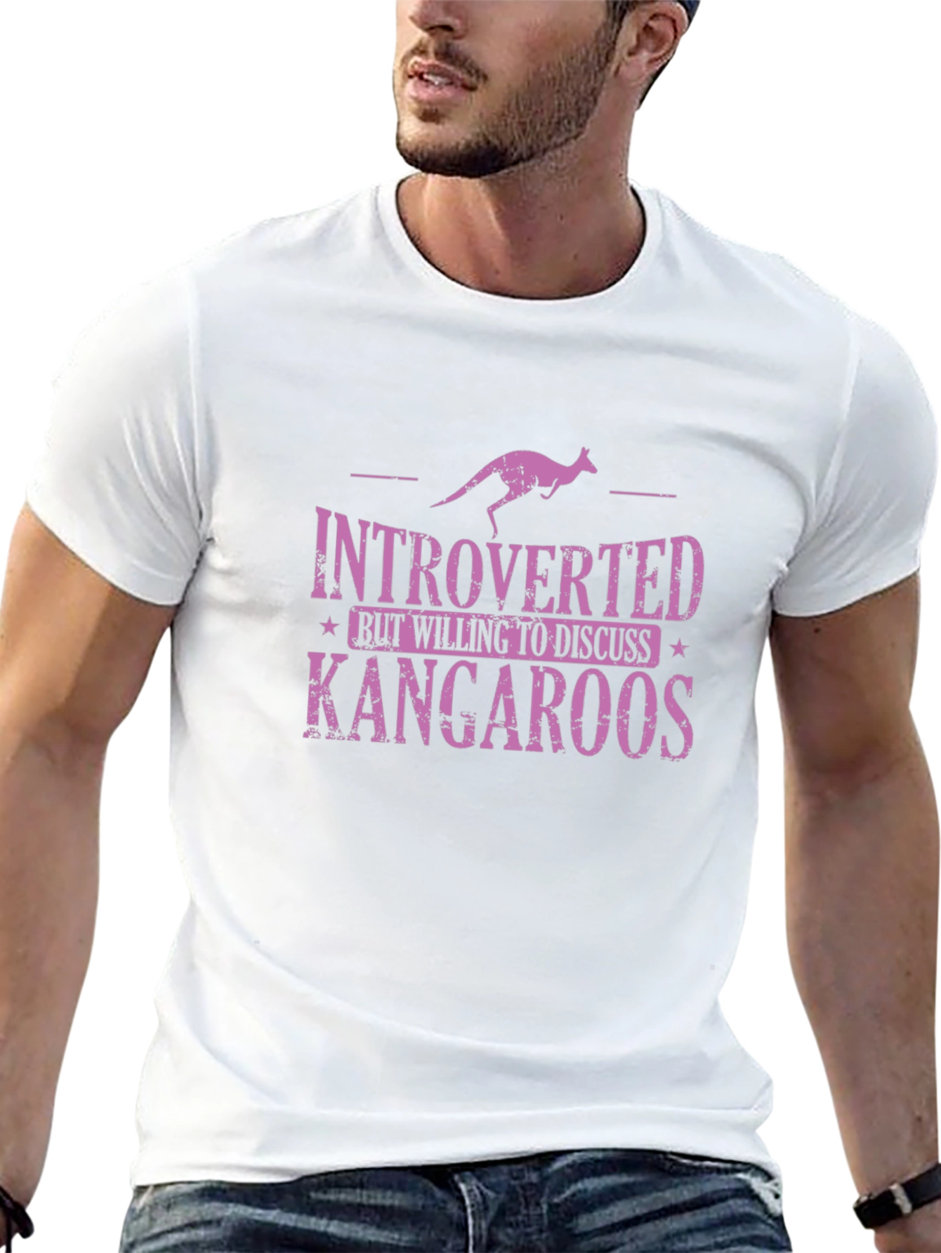 Introverted Kangaroo Graphic T-Shirt