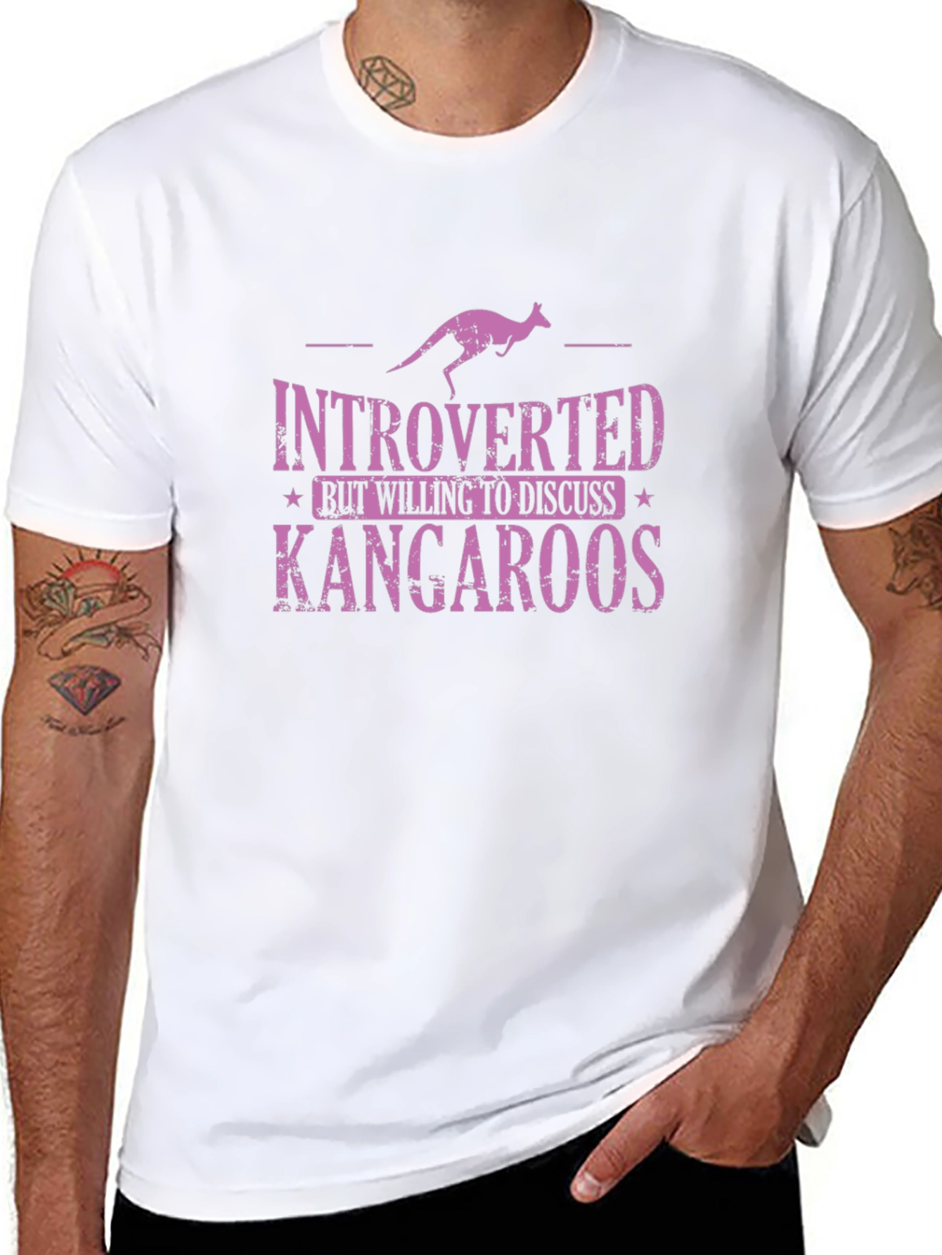 Introverted Kangaroo Graphic T-Shirt