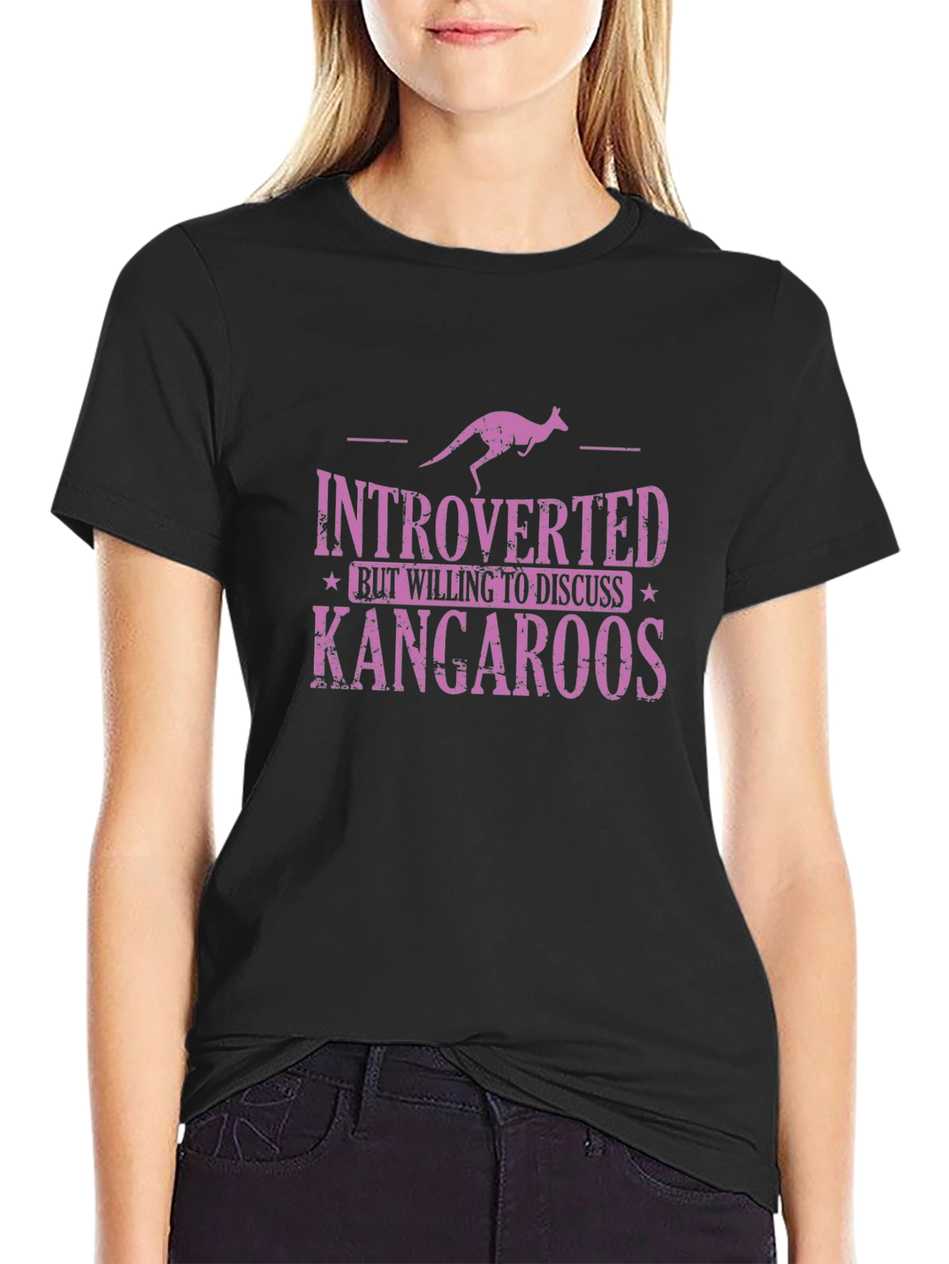Introverted Kangaroo Graphic T-Shirt