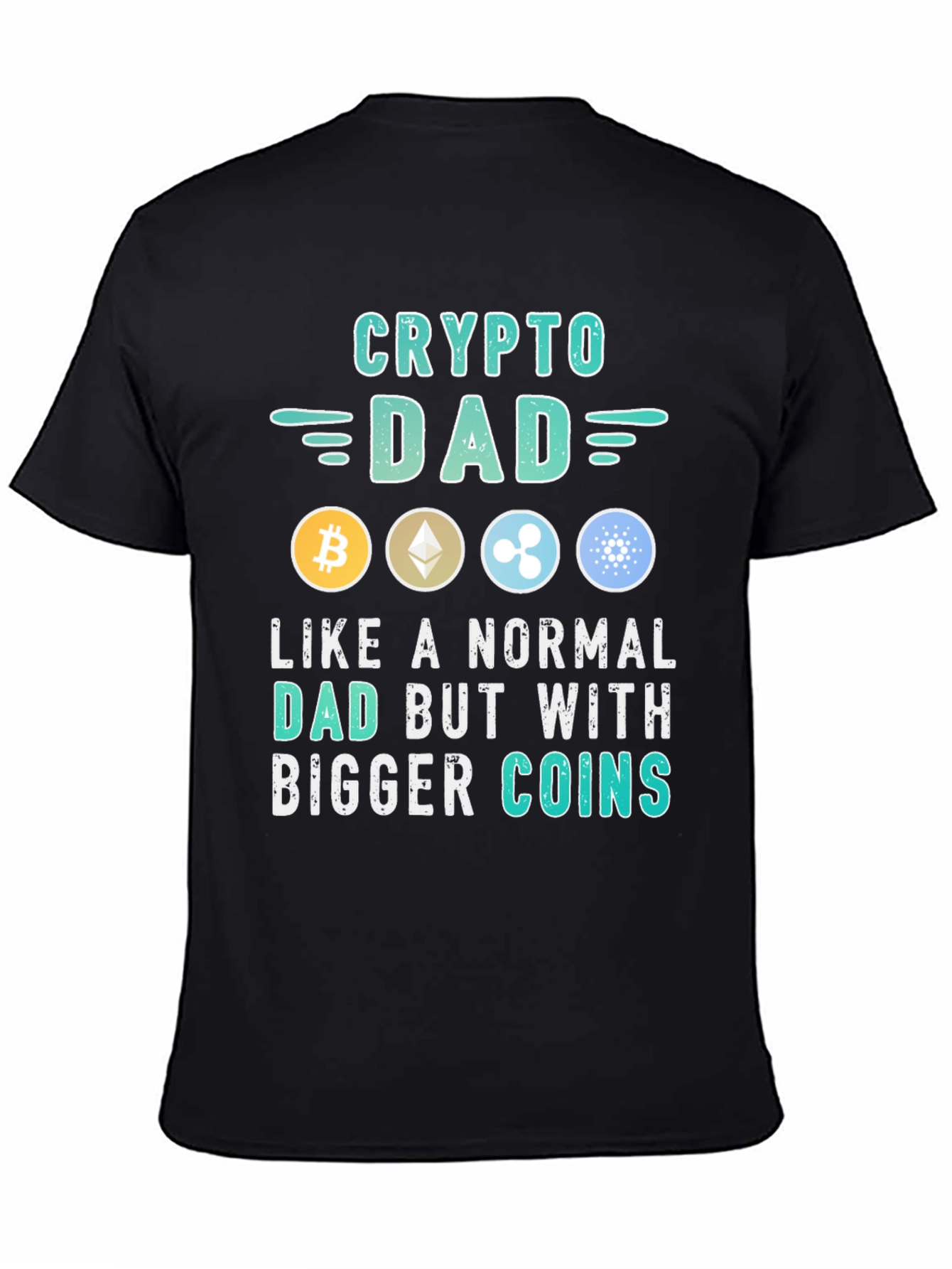 Crypto Dad T-Shirt - Bitcoin Ethereum Ripple