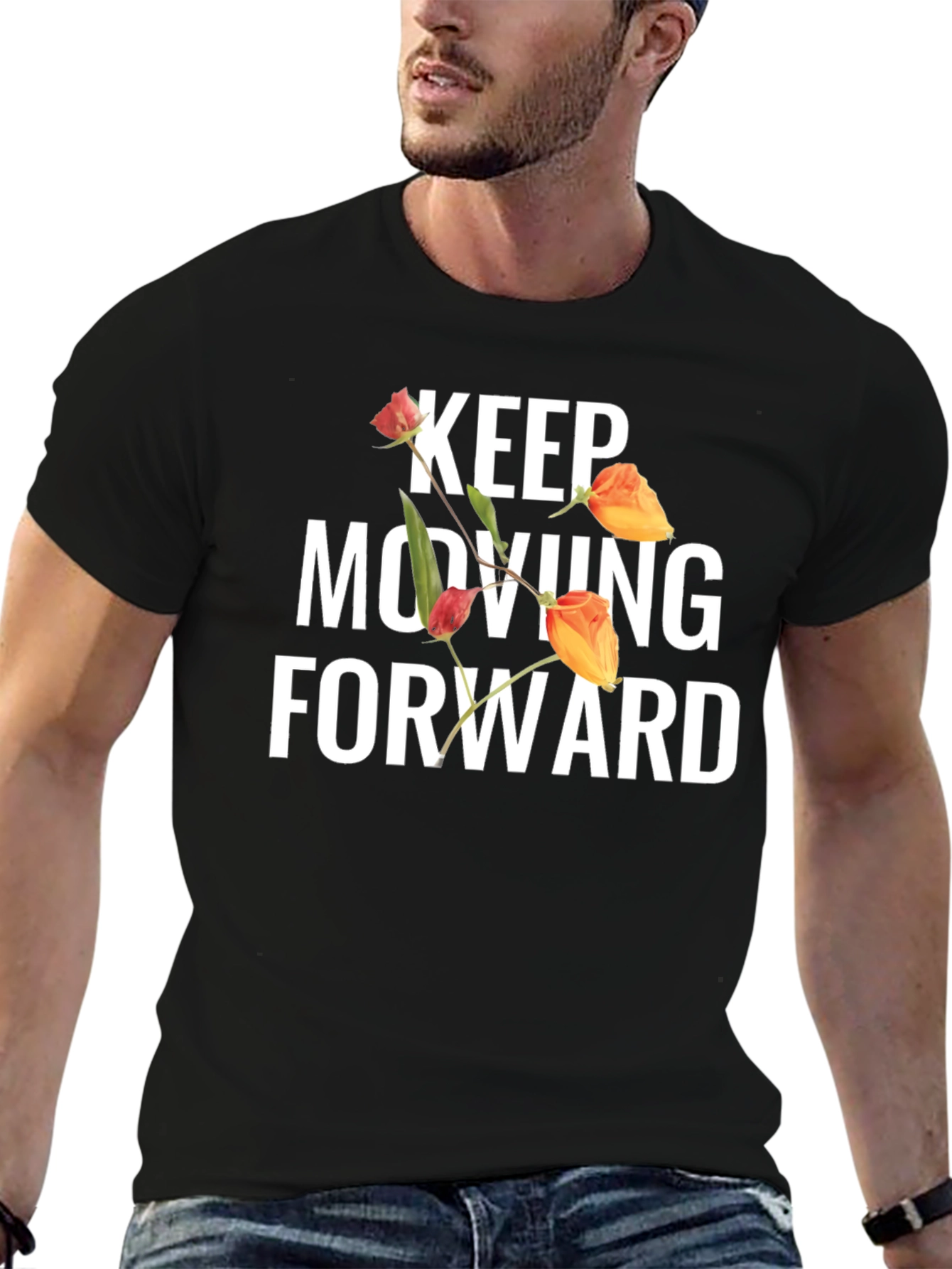Keep Moving Forward Floral T-Shirt