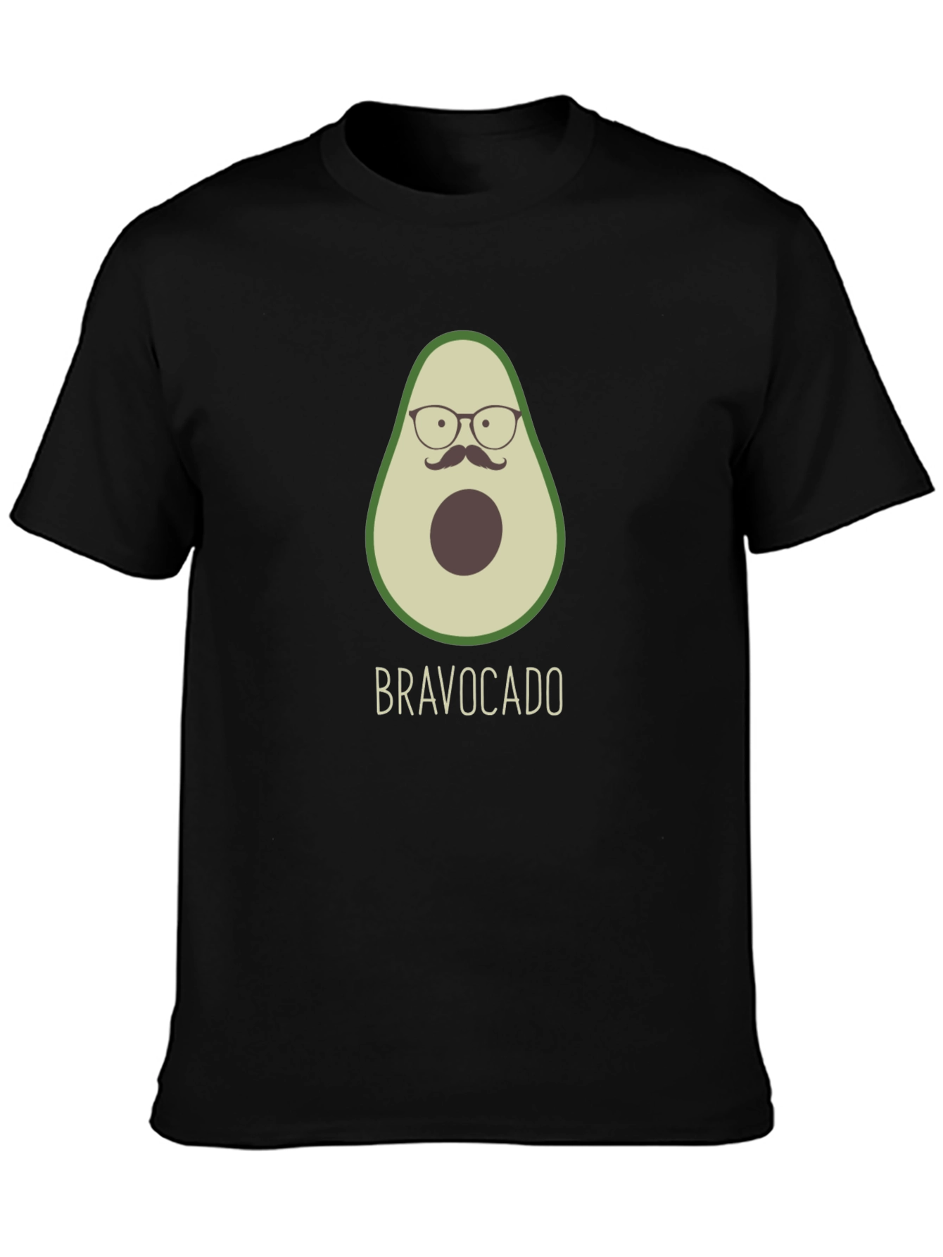 Bravocado T-Shirt: Avocado with Glasses & Moustache!