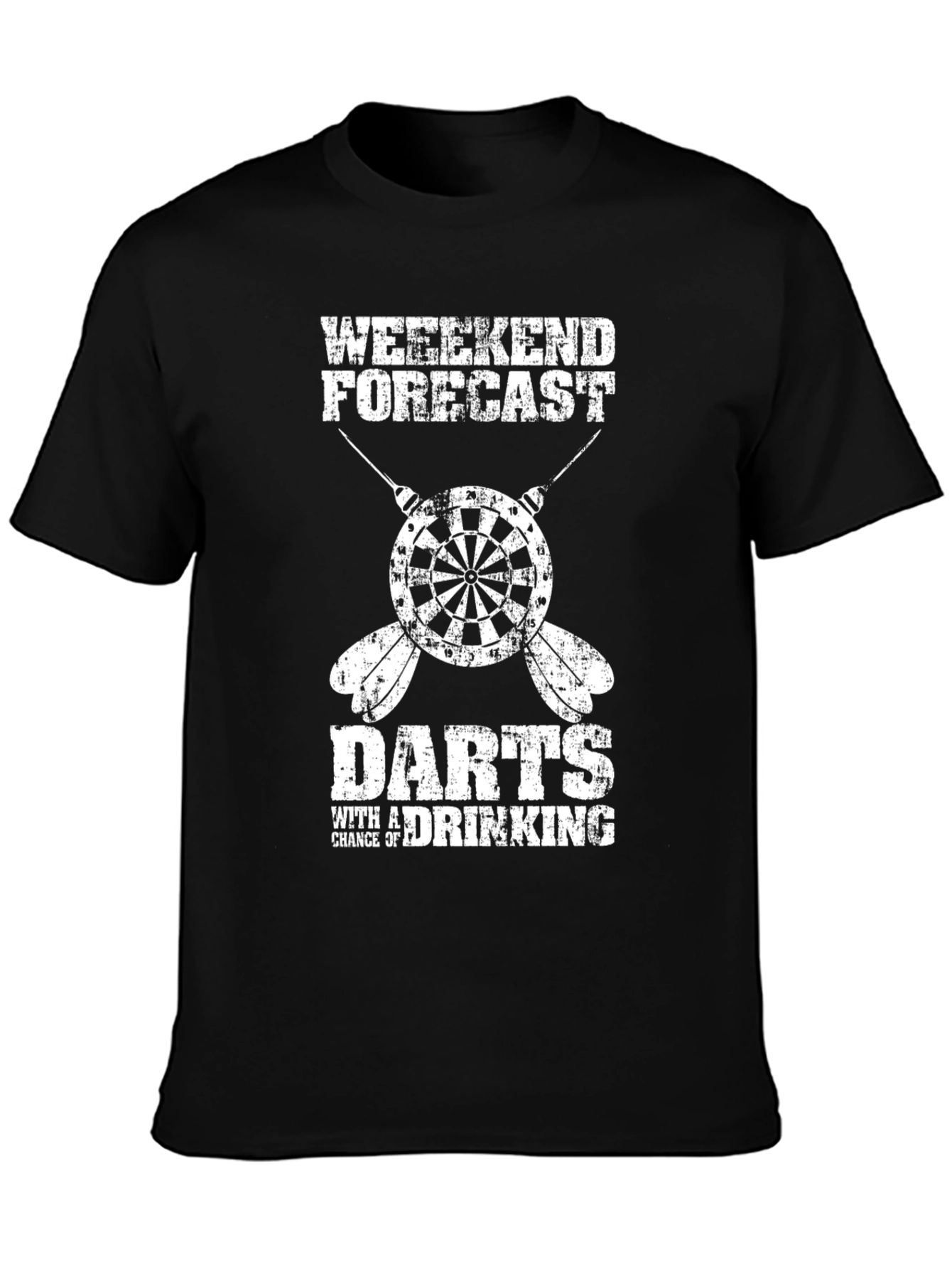 Weekend Forecast Darts & Drinking T-Shirt