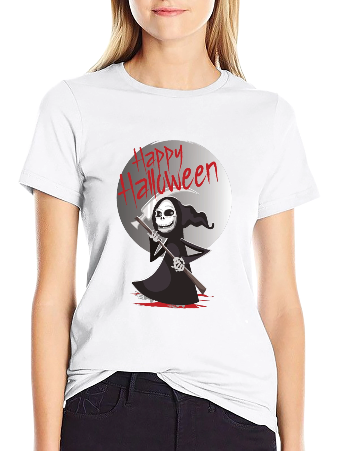 Grim Reaper Halloween T-Shirt - Spooky Season Apparel