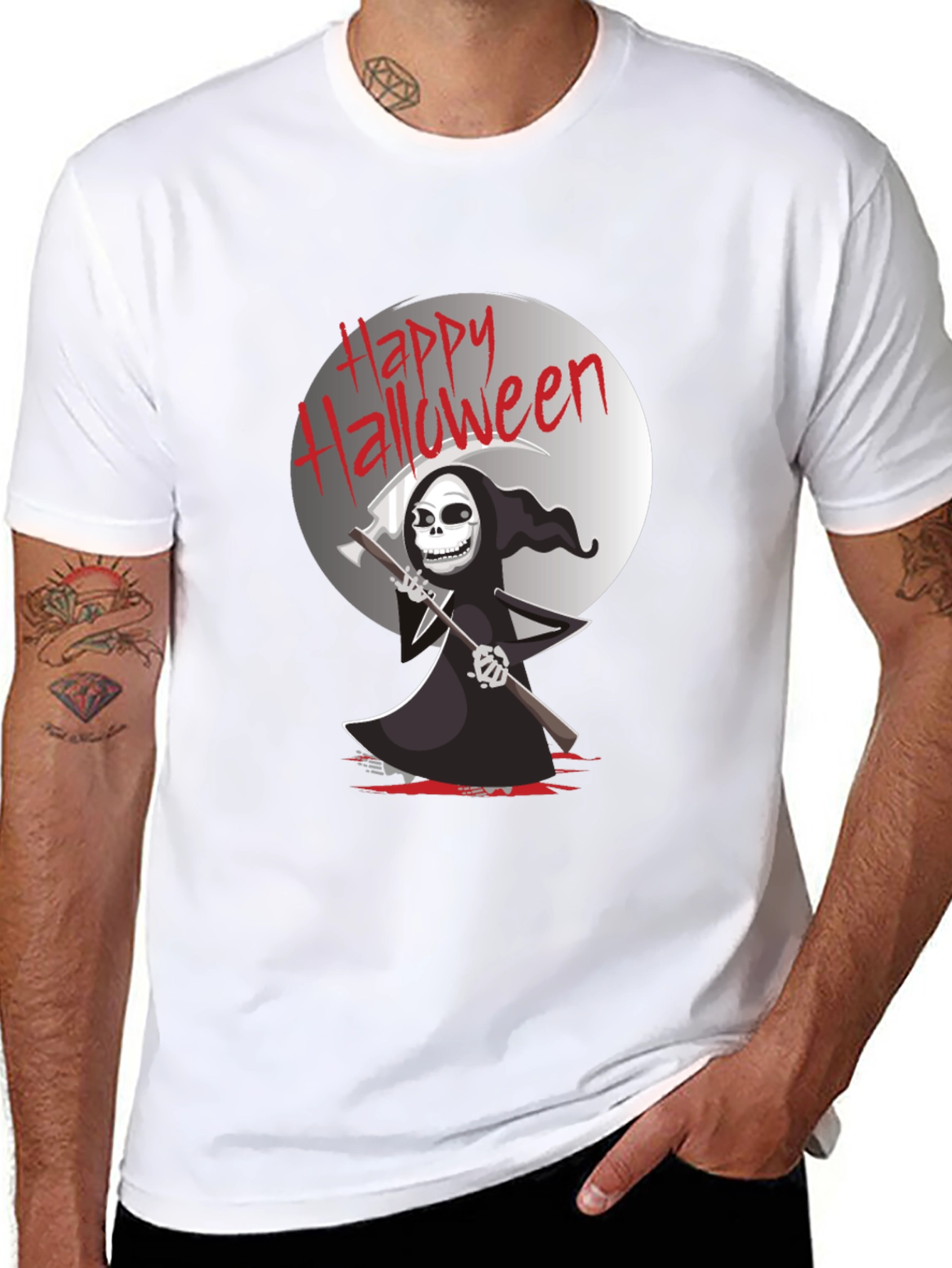 Grim Reaper Halloween T-Shirt - Spooky Season Apparel