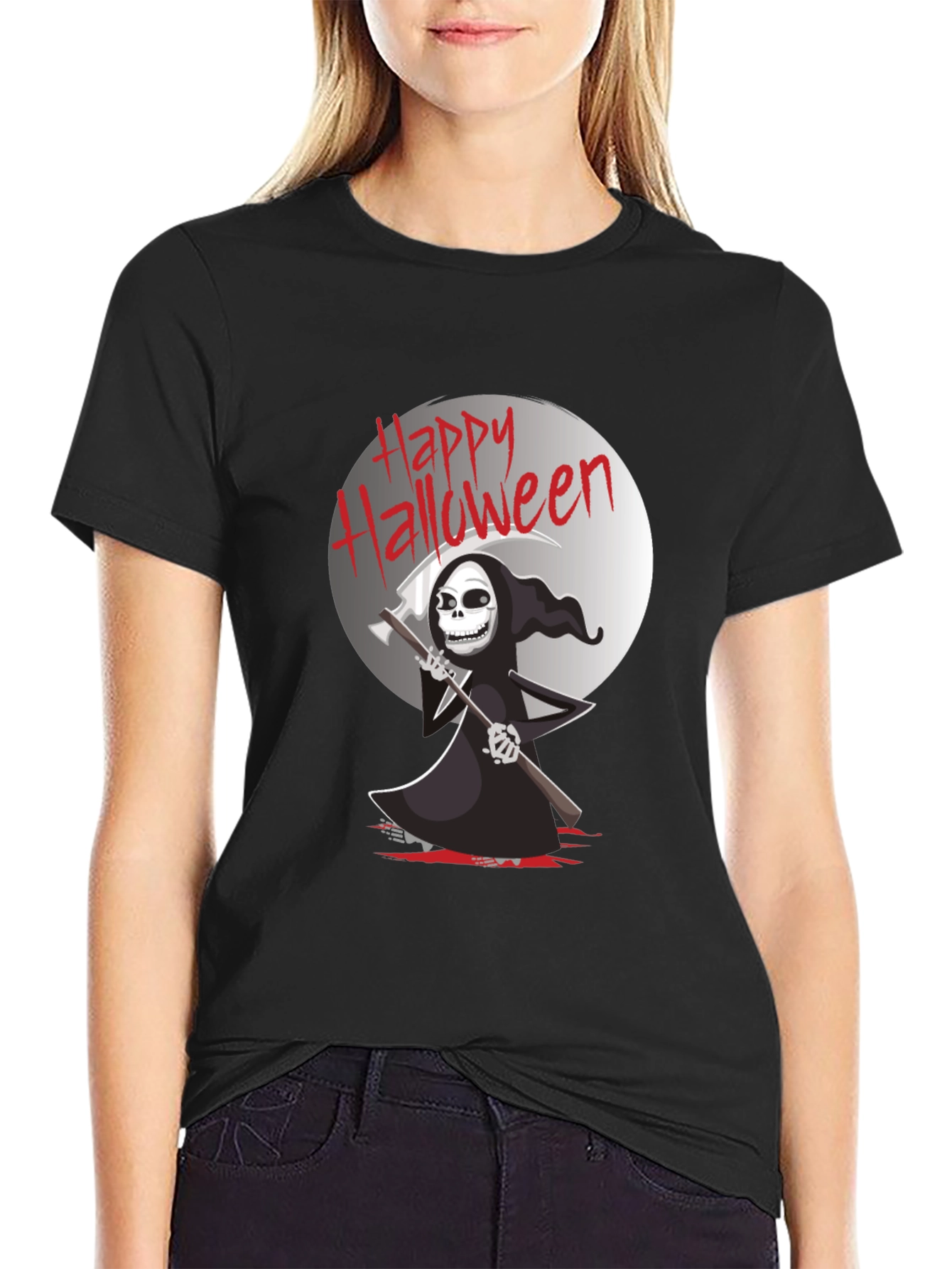 Grim Reaper Halloween T-Shirt - Spooky Season Apparel