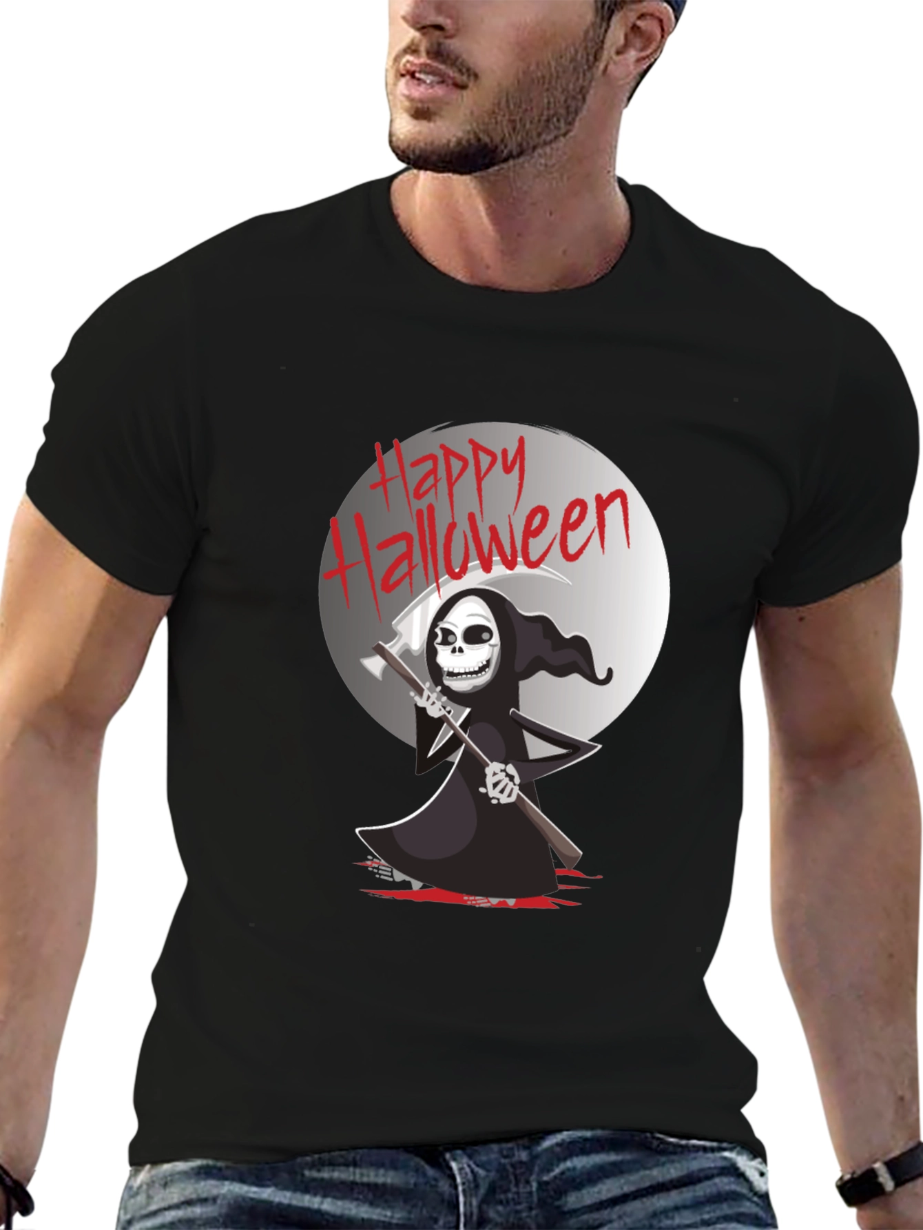 Grim Reaper Halloween T-Shirt - Spooky Season Apparel