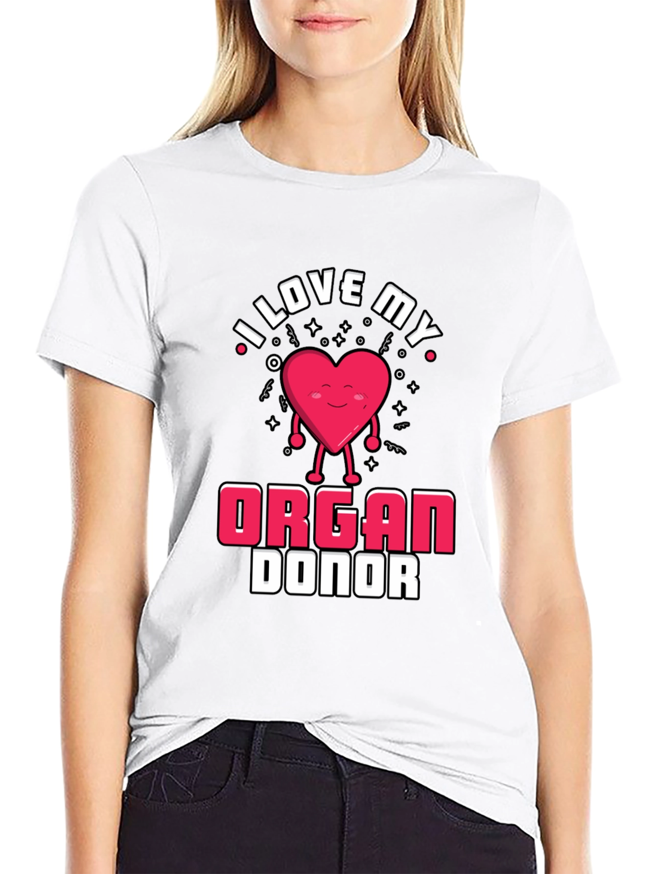 I Love My Organ Donor Black T-Shirt