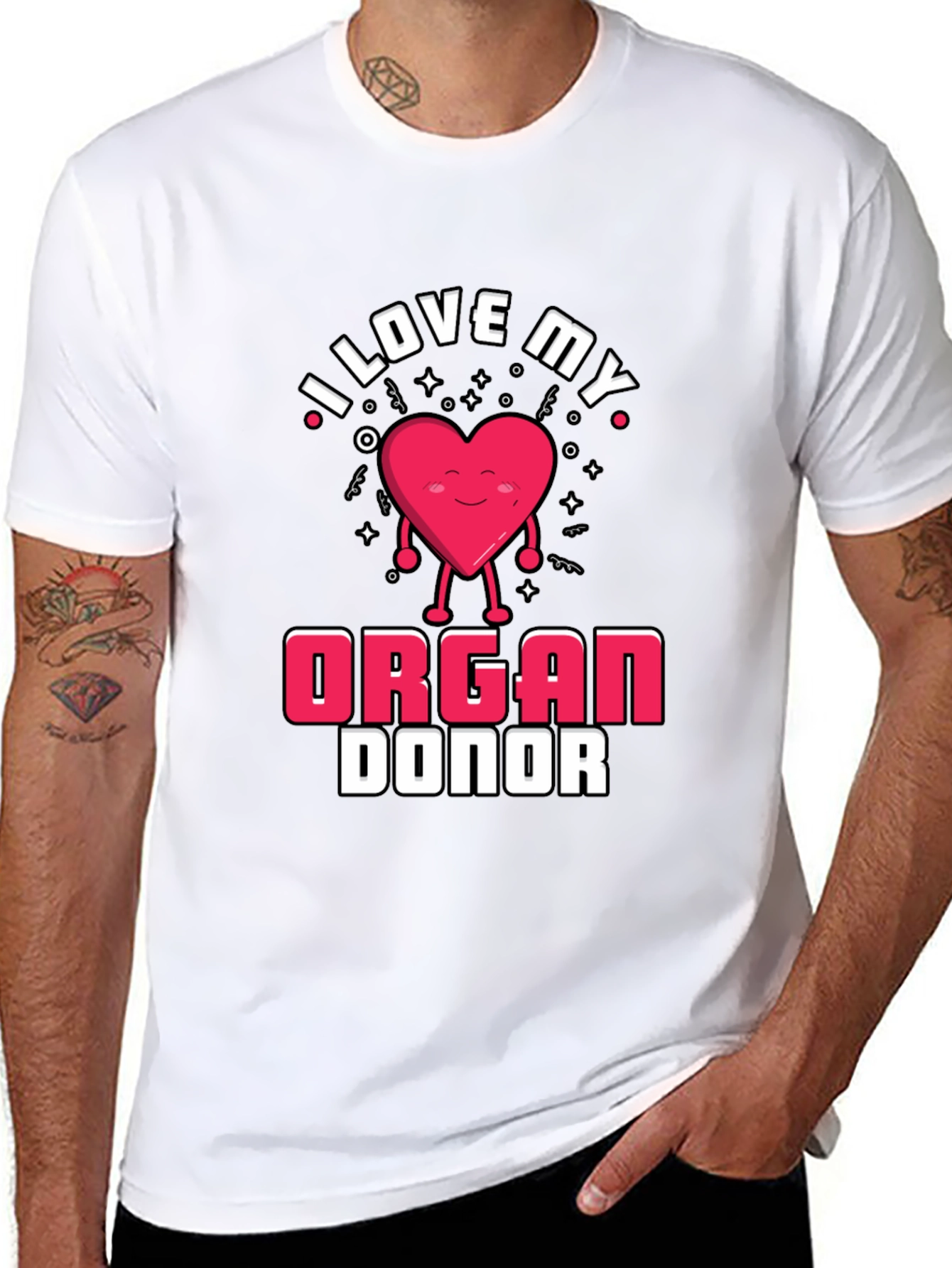 I Love My Organ Donor Black T-Shirt
