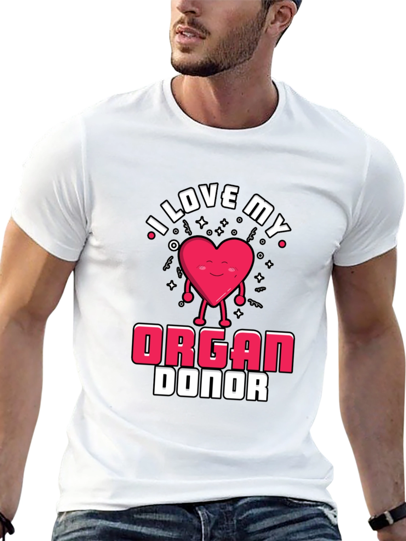 I Love My Organ Donor Black T-Shirt