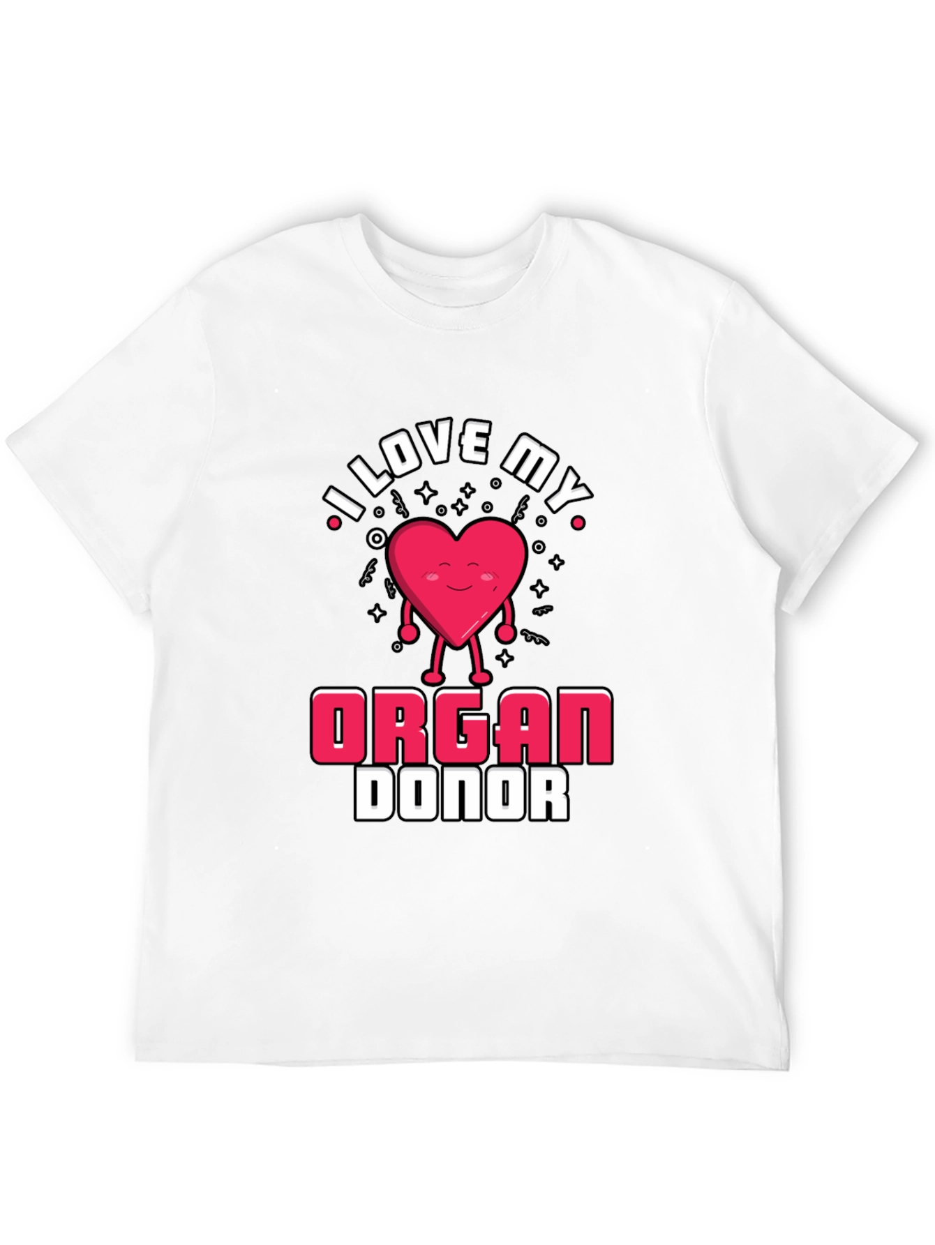 I Love My Organ Donor Black T-Shirt