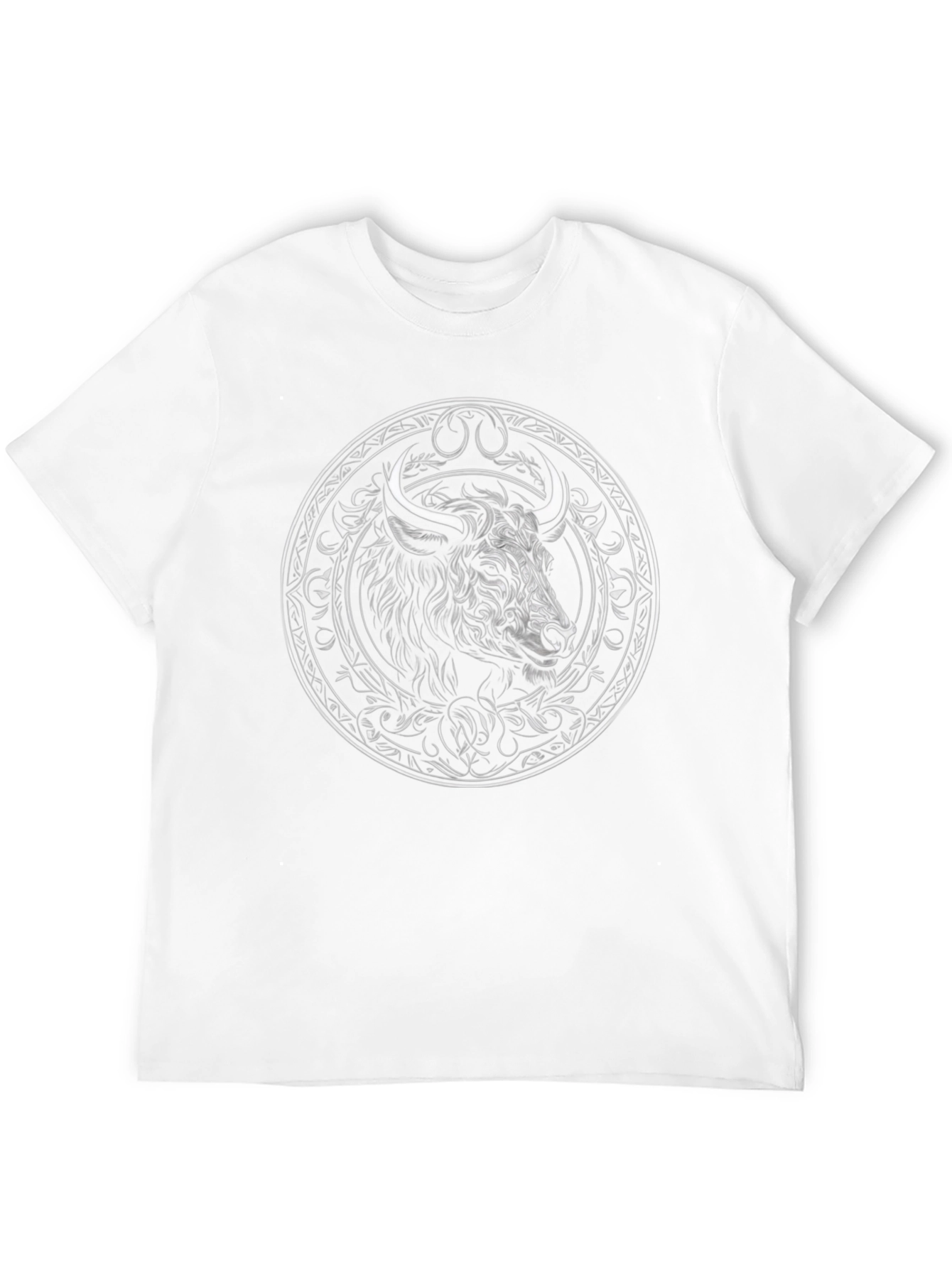 Bull Graphic Print Black Crew Neck T-Shirt