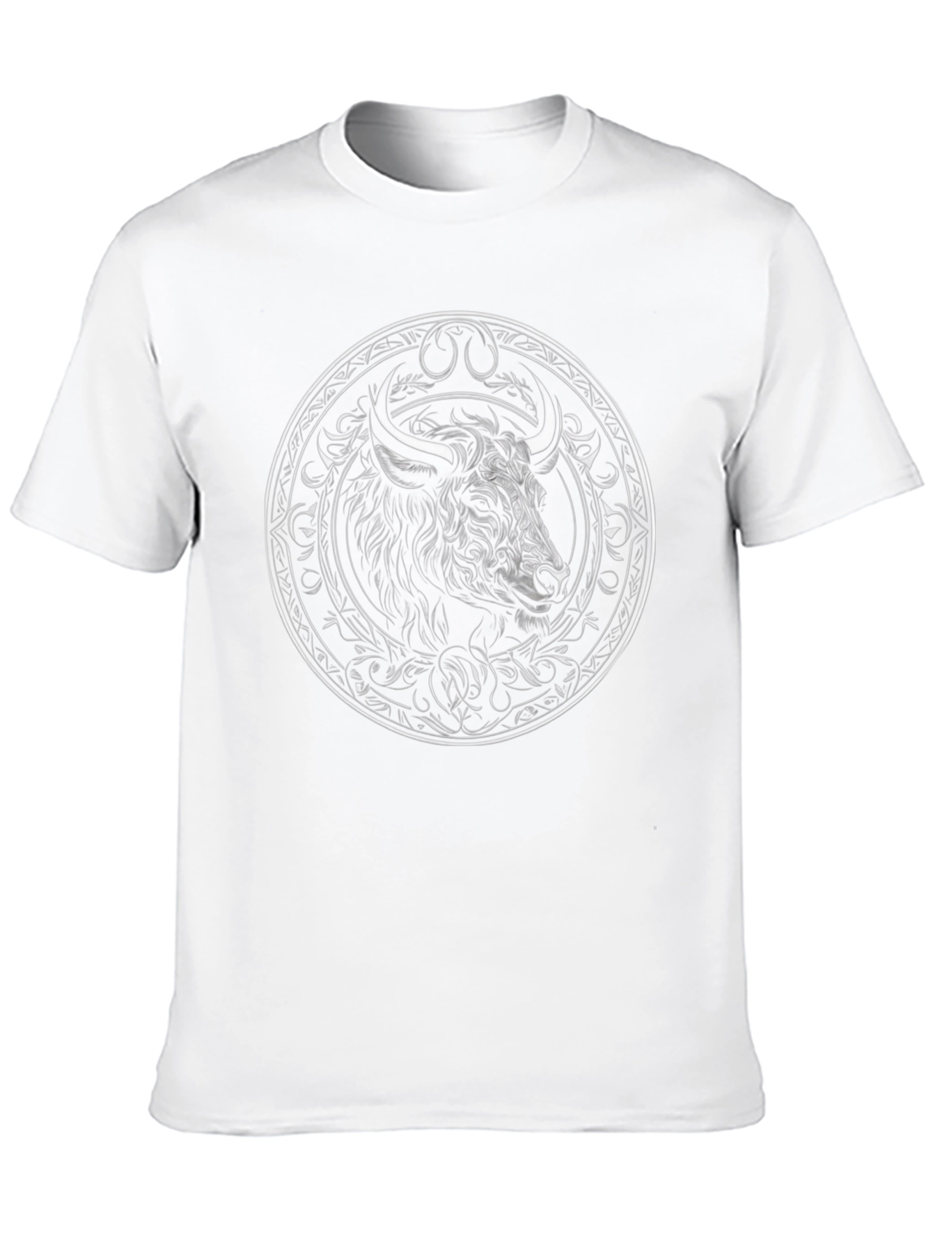 Bull Graphic Print Black Crew Neck T-Shirt