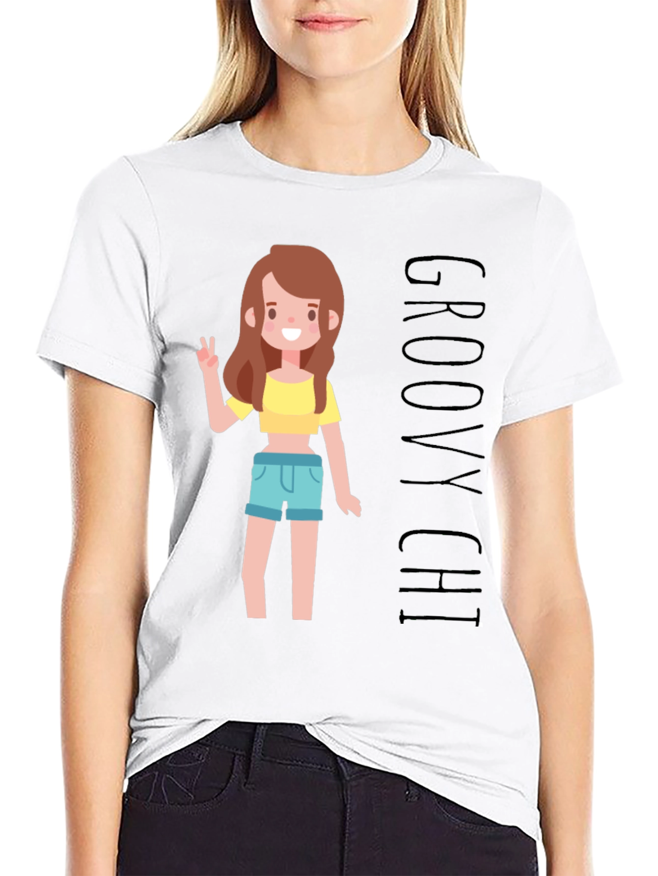 Groovy Chi Graphic T-Shirt - Black Unisex Tee