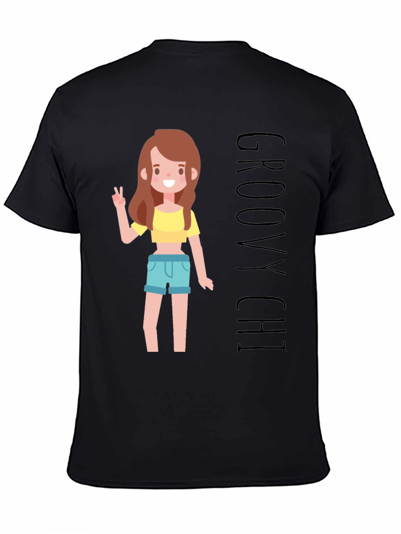 Groovy Chi Graphic T-Shirt - Black Unisex Tee