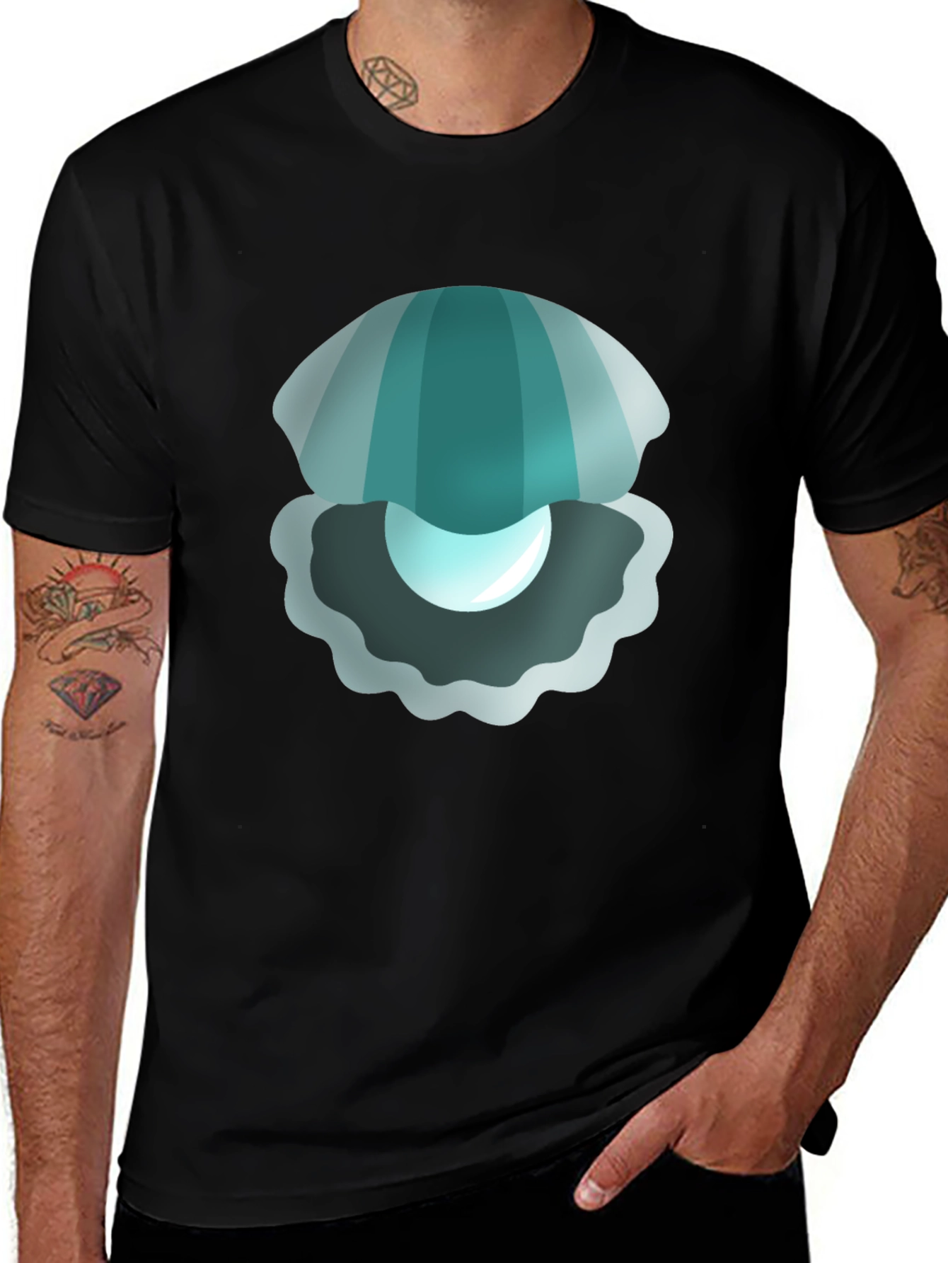 Pearl Clam Graphic T-Shirt - Soft & Stylish