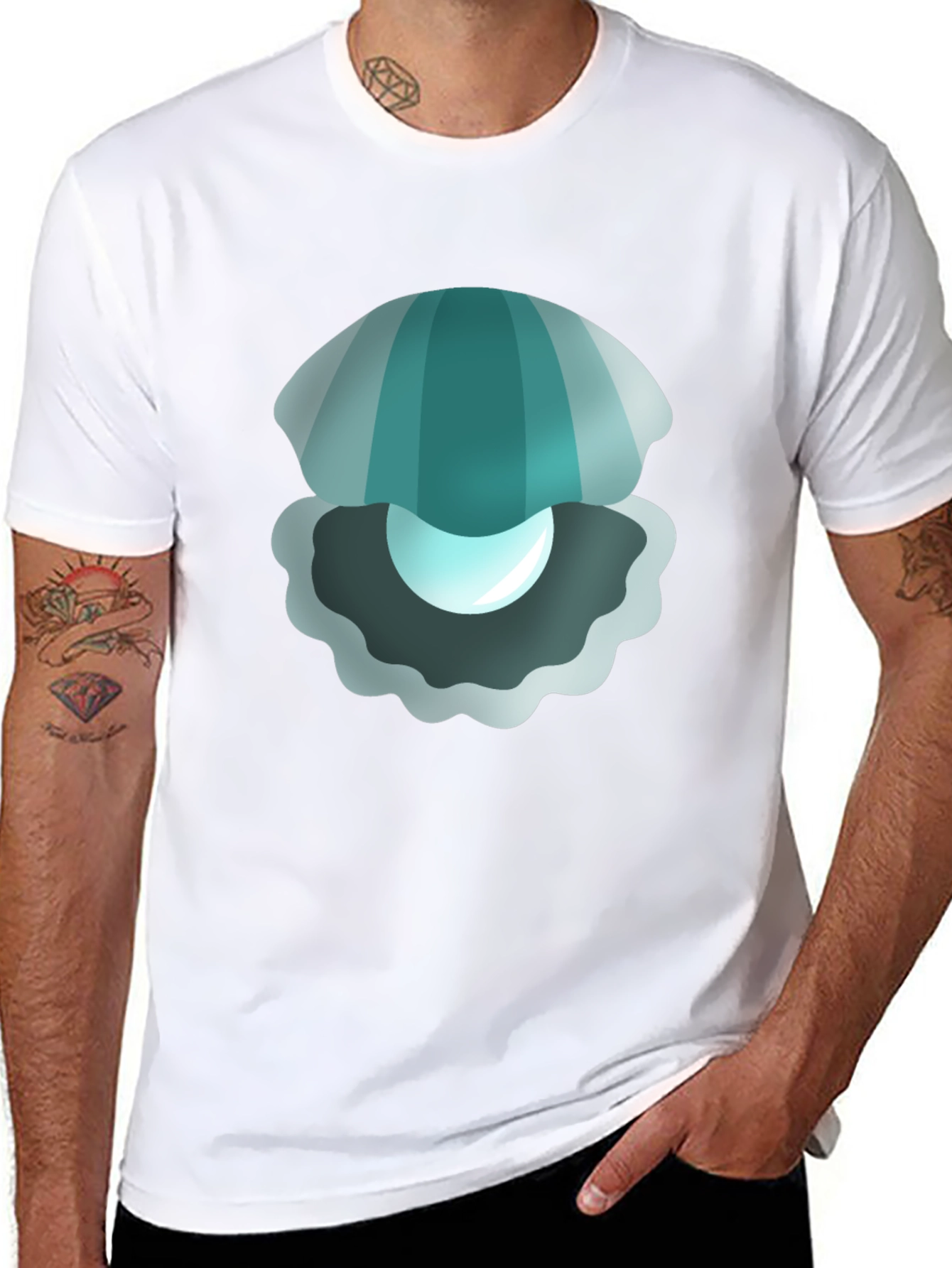 Pearl Clam Graphic T-Shirt - Soft & Stylish