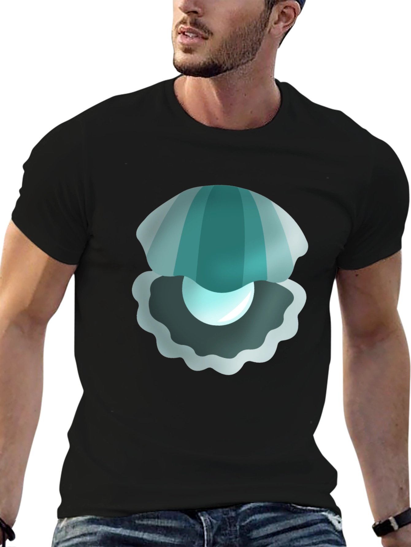 Pearl Clam Graphic T-Shirt - Soft & Stylish