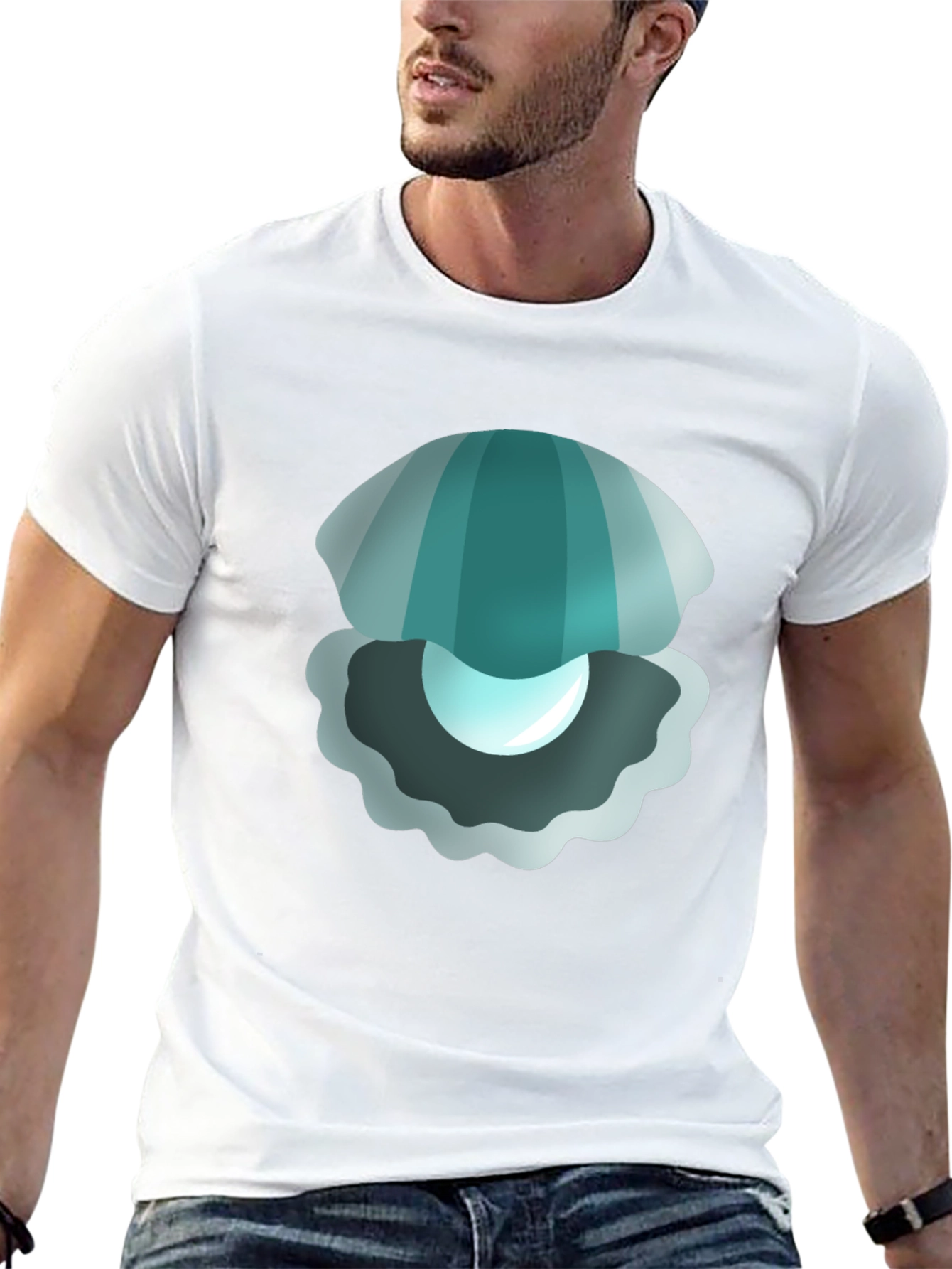 Pearl Clam Graphic T-Shirt - Soft & Stylish