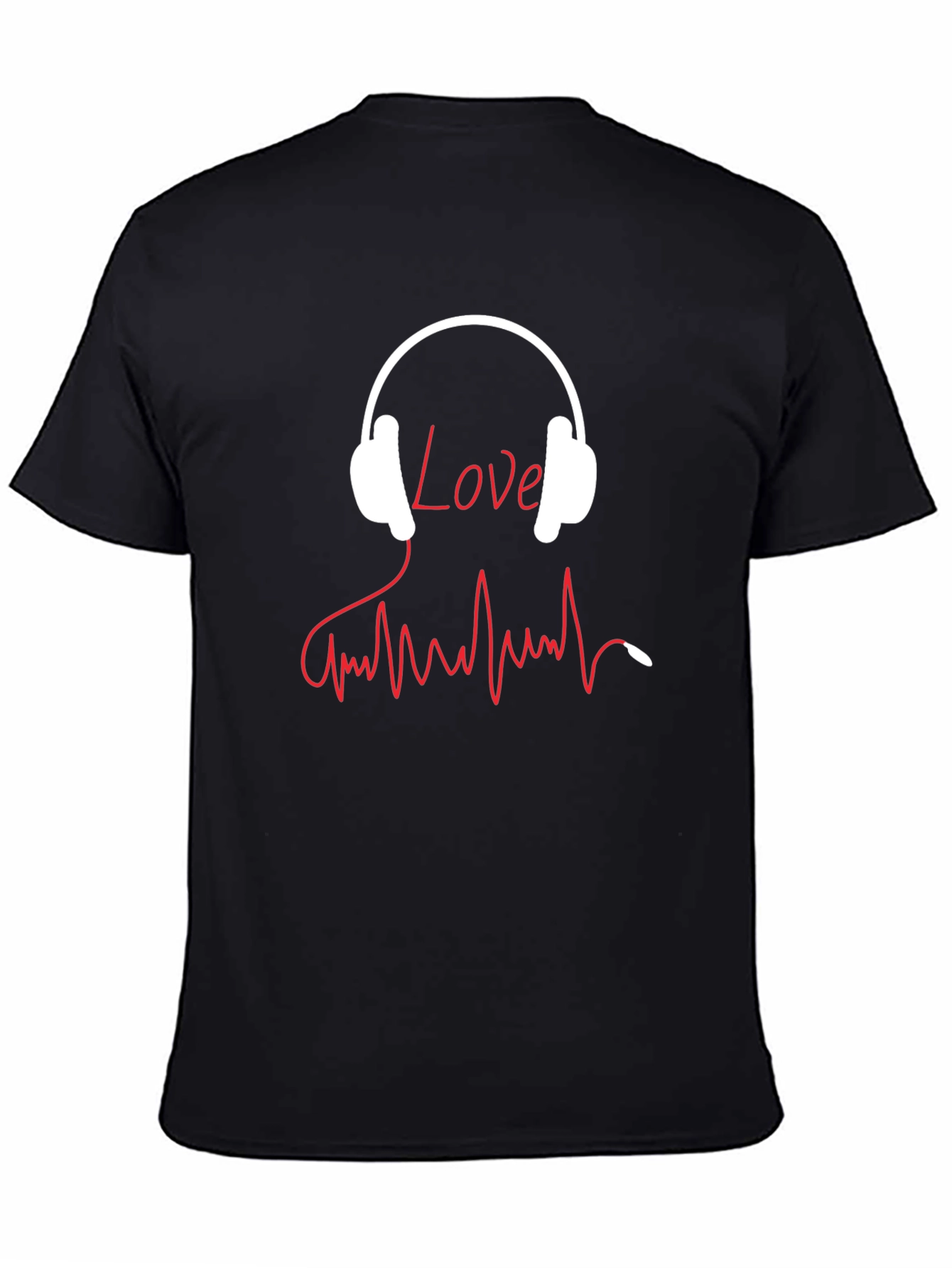 Love Music Graphic Tee - Stylish Black T-Shirt