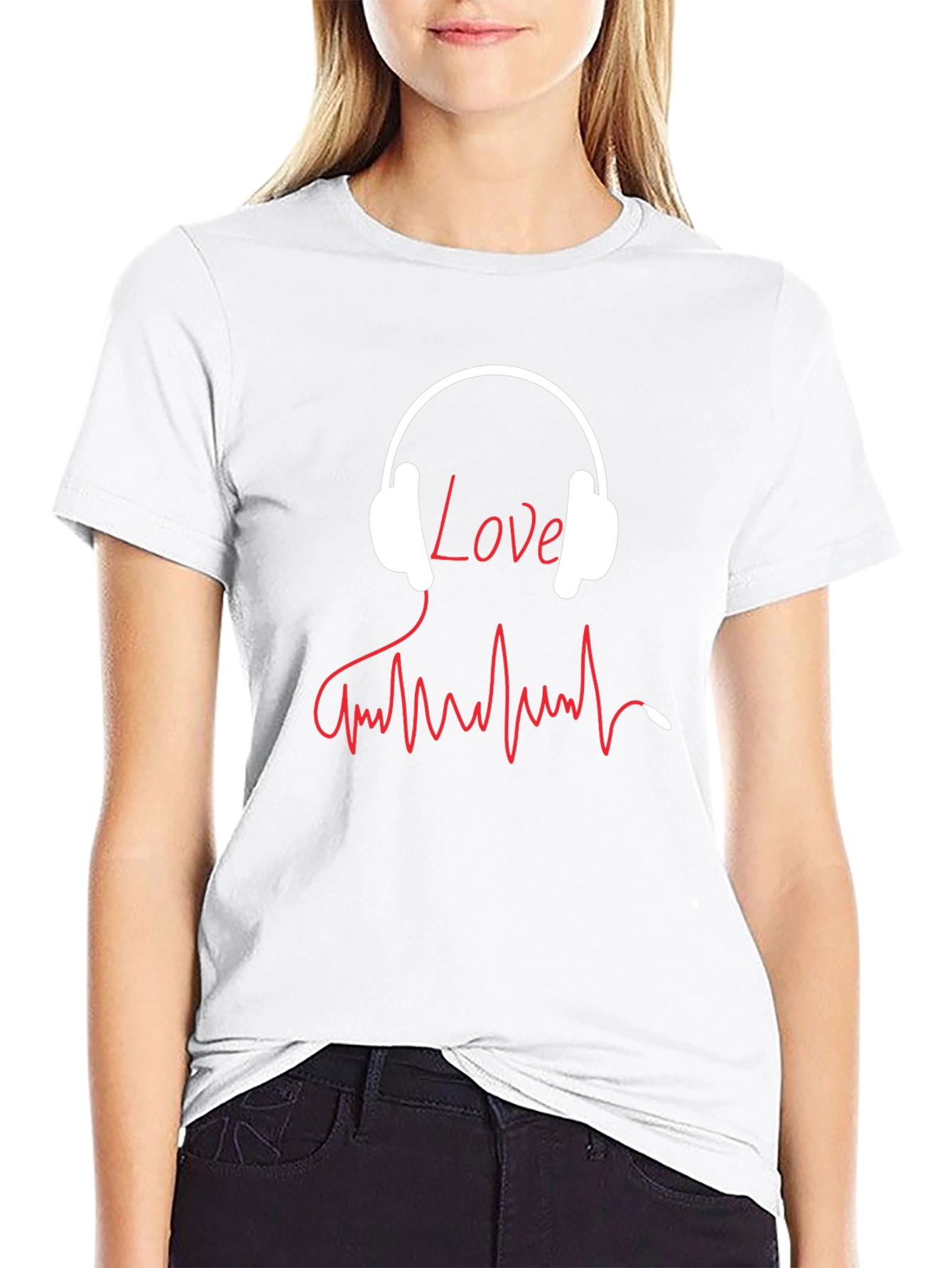 Love Music Graphic Tee - Stylish Black T-Shirt
