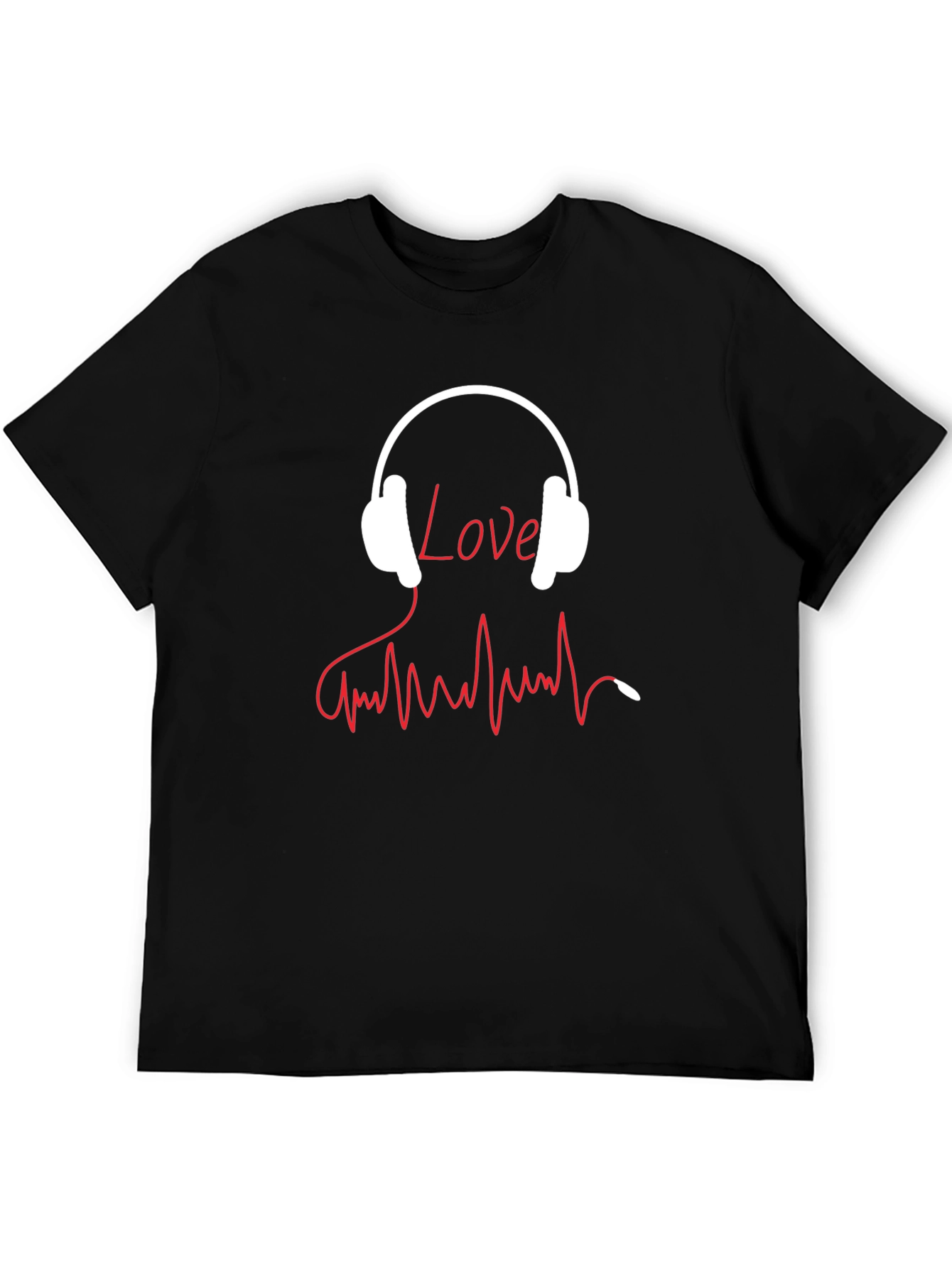 Love Music Graphic Tee - Stylish Black T-Shirt