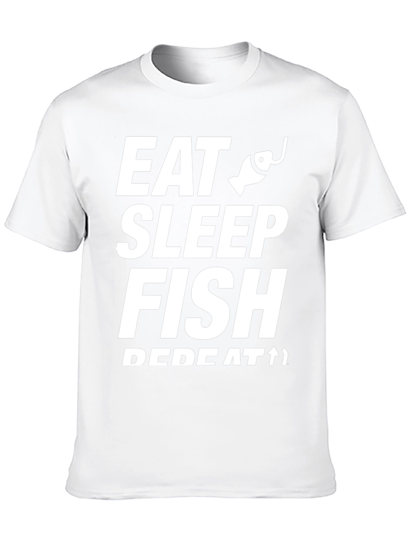 Eat Sleep Fish Repeat T-Shirt - Black Cotton Tee
