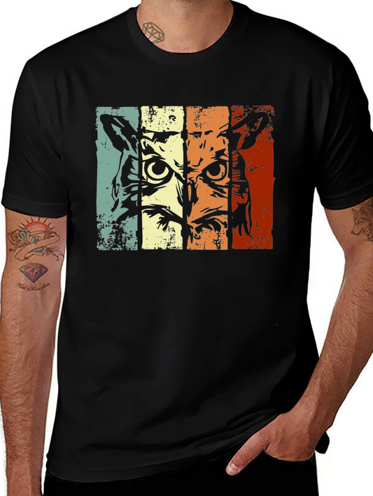 Retro Owl Graphic Tee - Vintage Inspired Design