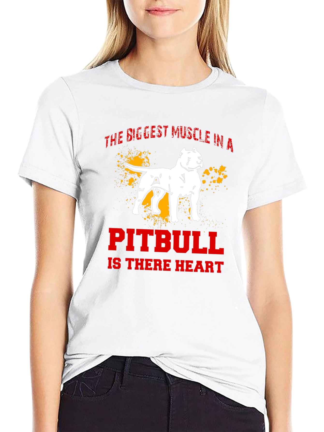 Pitbull Heart Mens T-Shirt