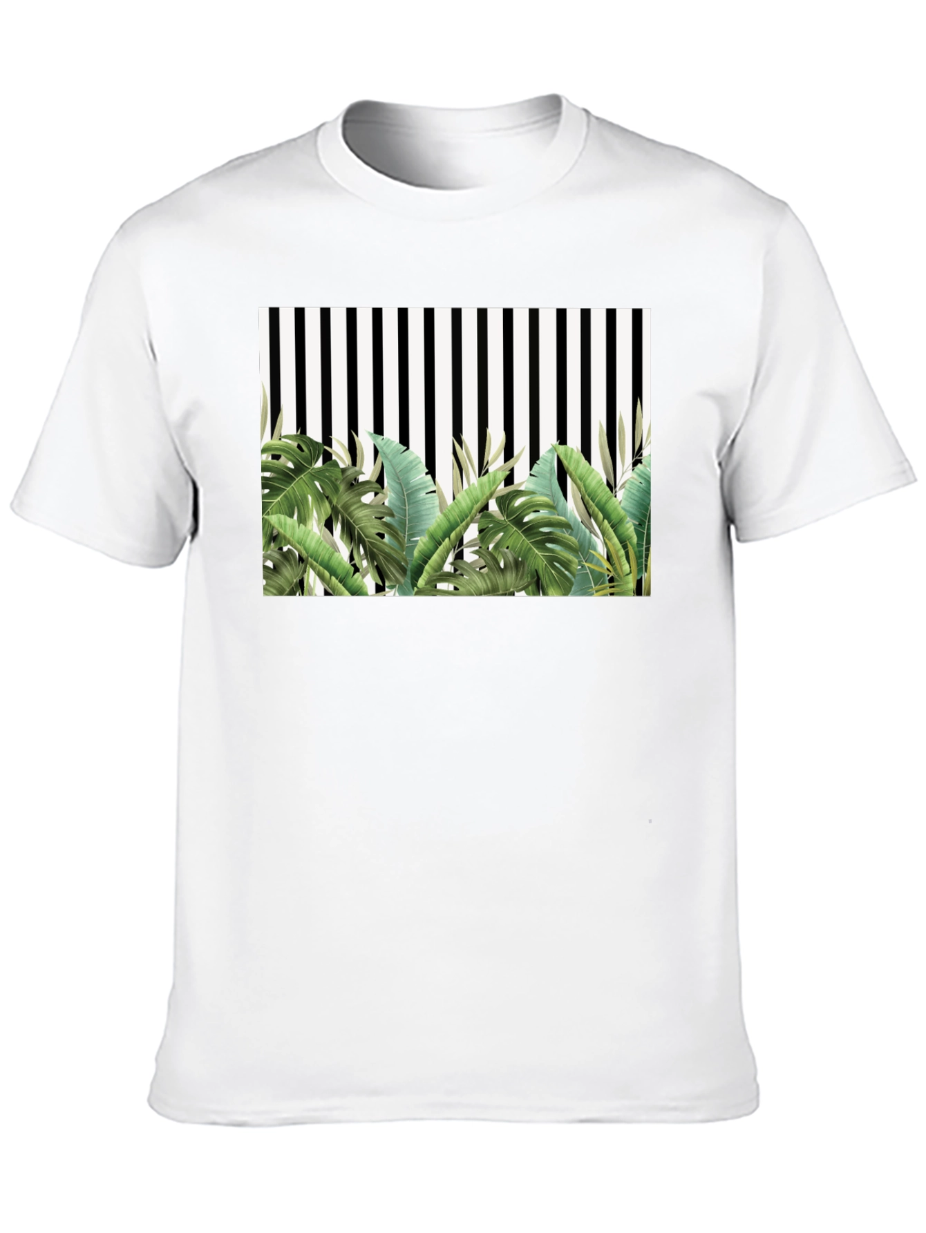 Tropical Stripe Tee - Mens Fashion