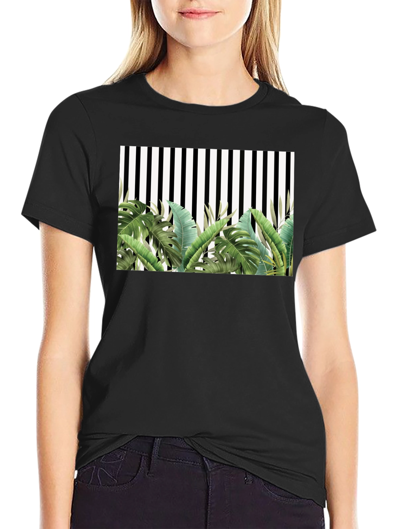 Tropical Stripe Tee - Mens Fashion